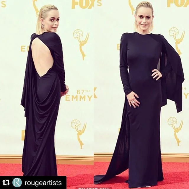 #Repost @rougeartists with @repostapp.
・・・
#Repost @deborahfergusonstylist
・・・
#actress @tarynmanning in @oitnb #orangeisthenewblack #nominated for #best drama series #Netflix #styledby yours truly wearing @rubinsinger #gown @stephenwebsterjewellery #heels @jeromecrousseau thank you @stantontailorshop !! #rougeartists #makeup @jenbudner #hair @tonyvin