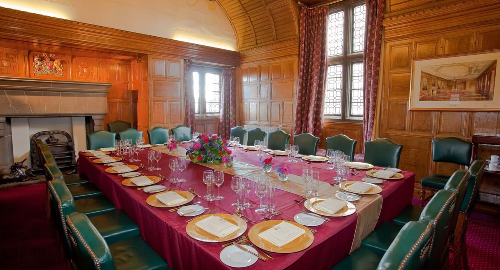A three-course set dinner with wine in the intimate 19th Century Castle Gatehouse