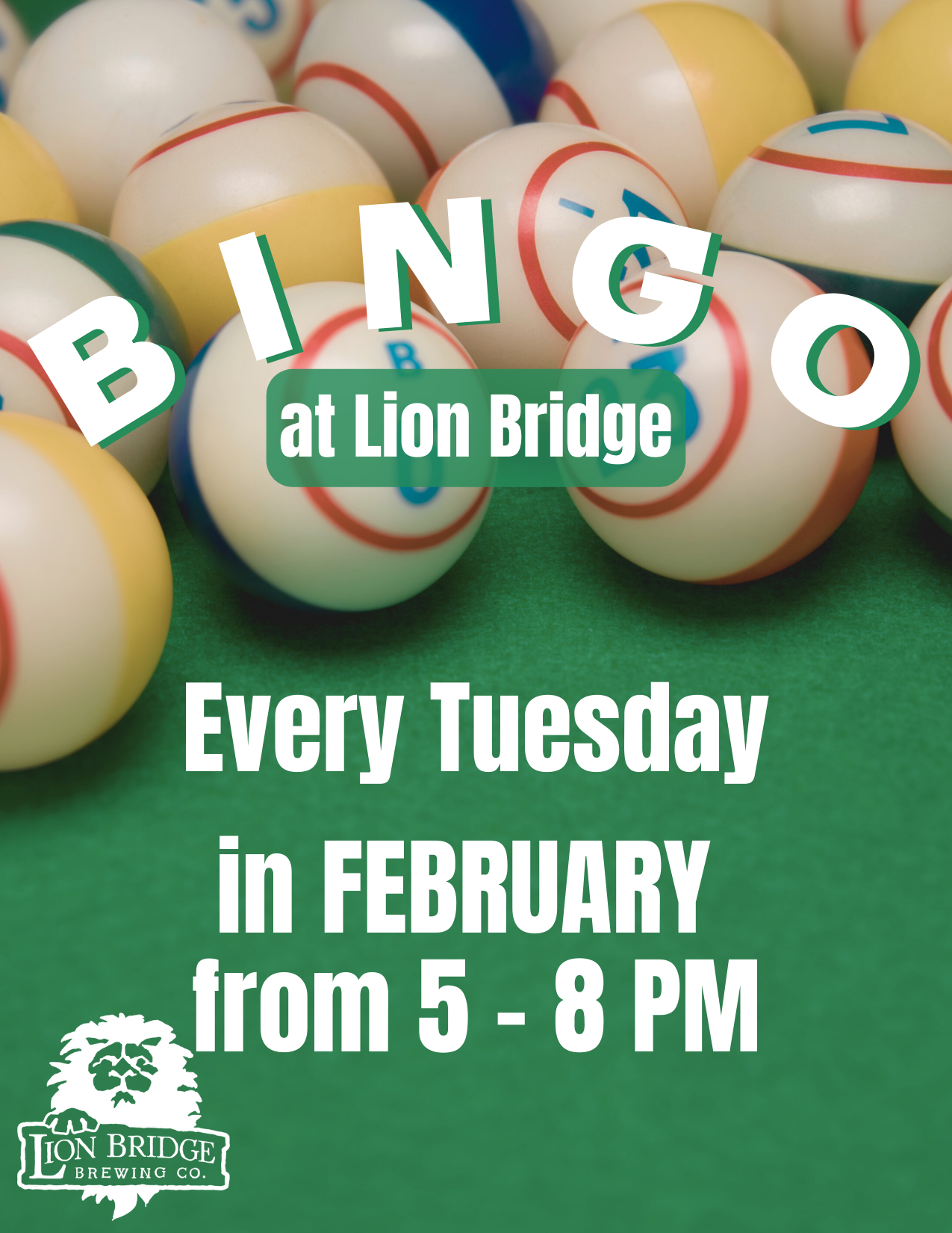 Bingo every Tuesday in February