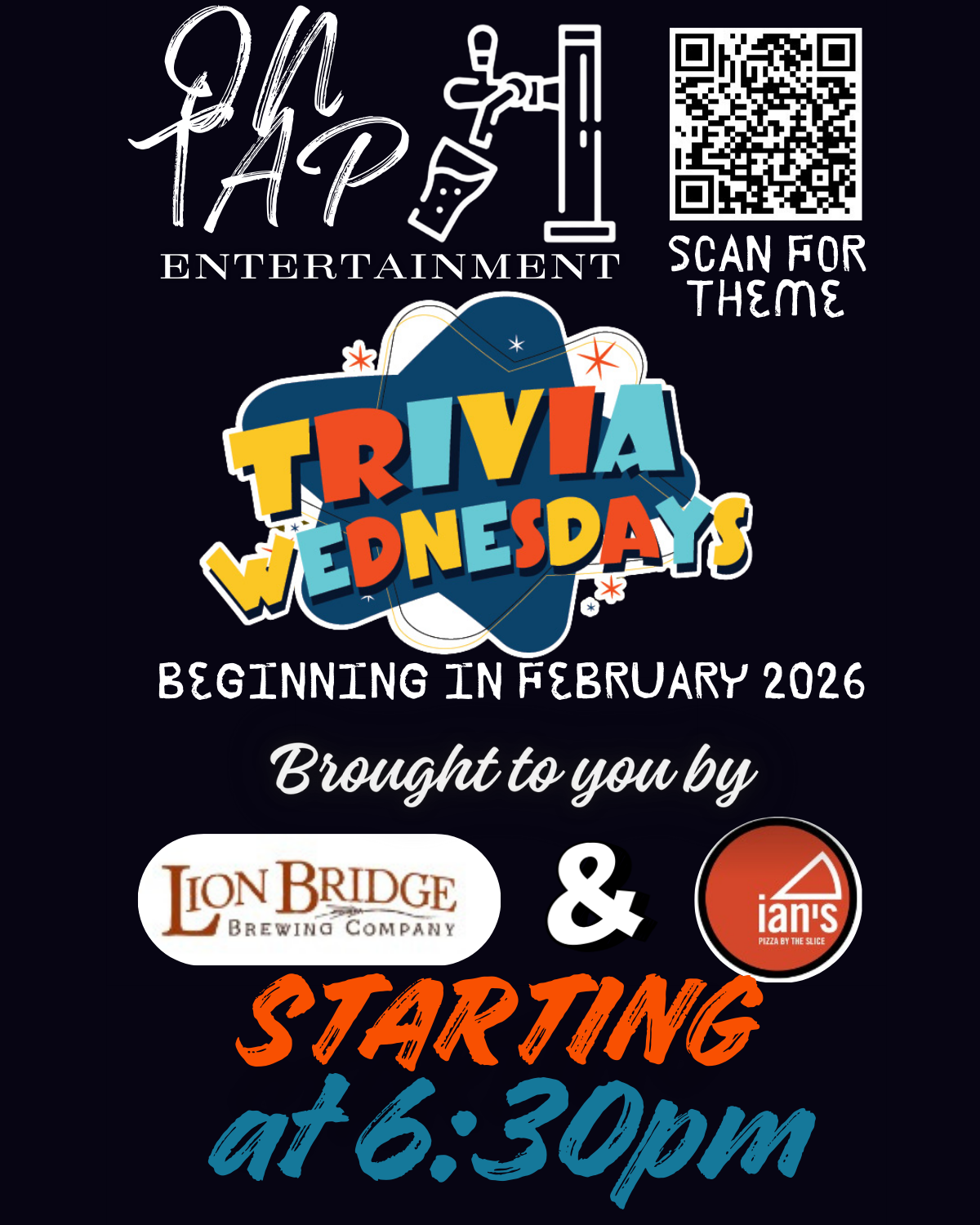 Trivia every Wednesday - hosted by On Tap Entertainment