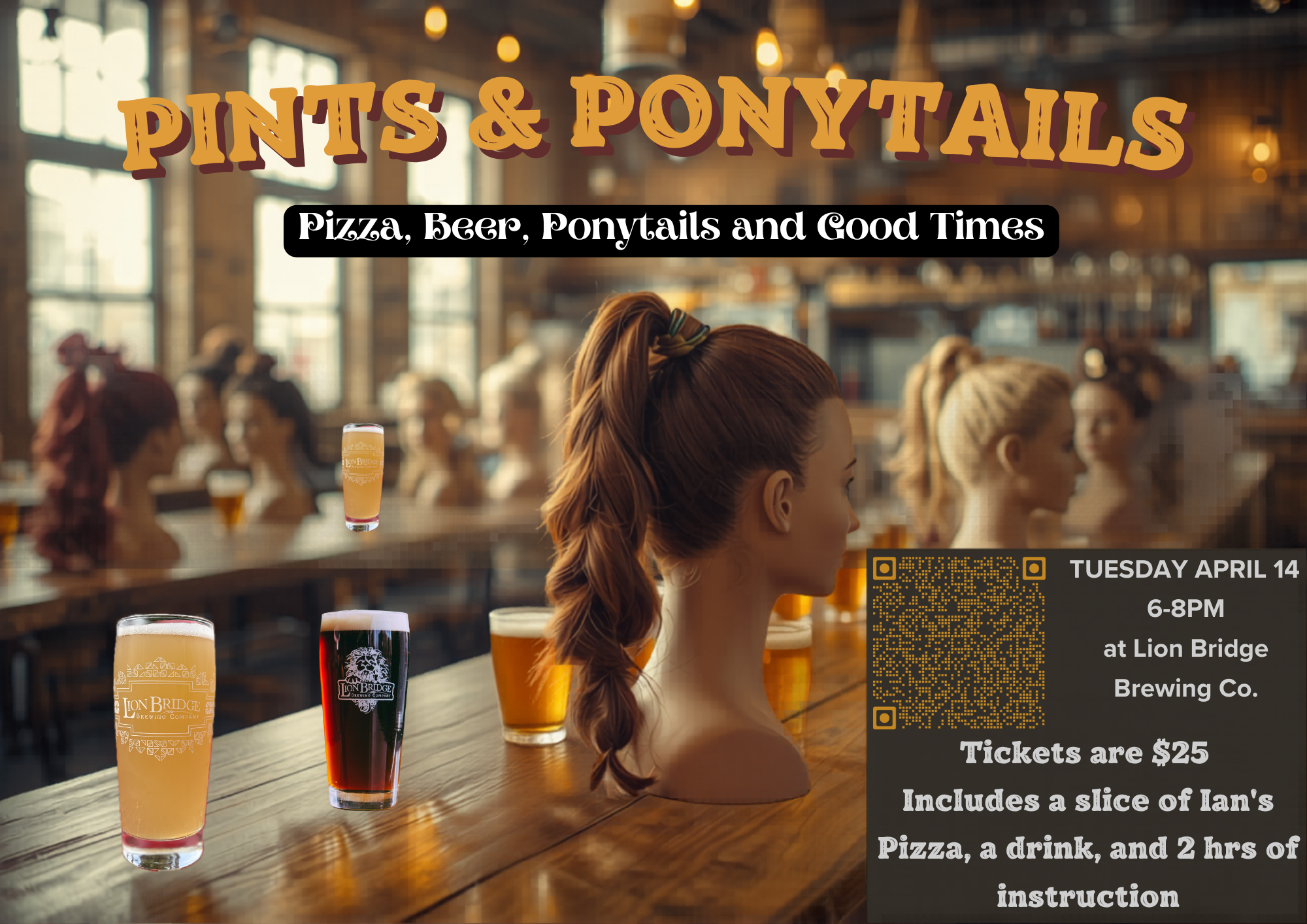 Pints, Pizza and Ponytails