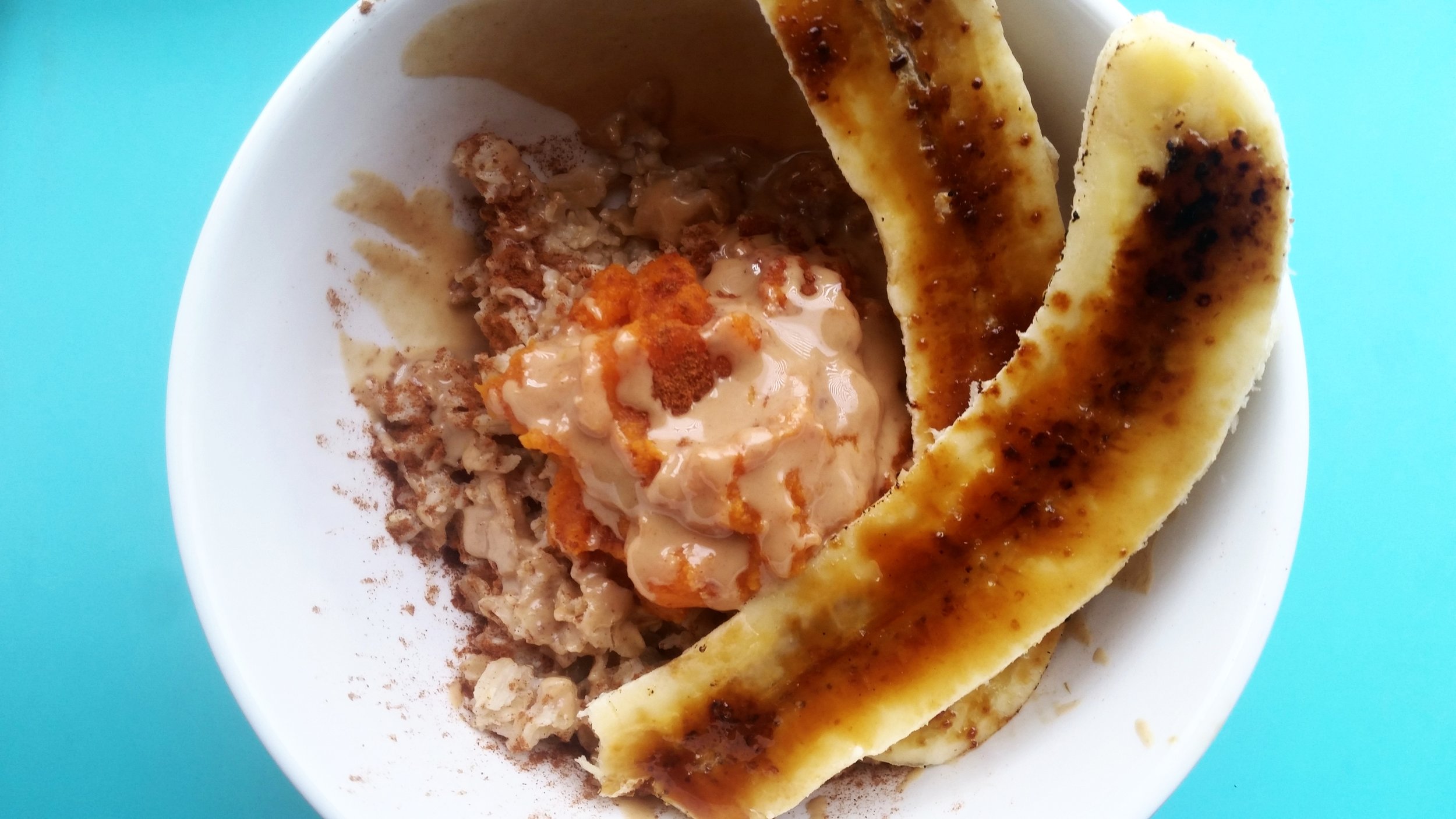 Libby's, JoyVa, and caramelized banana oatmeal. 'Nuf said. 