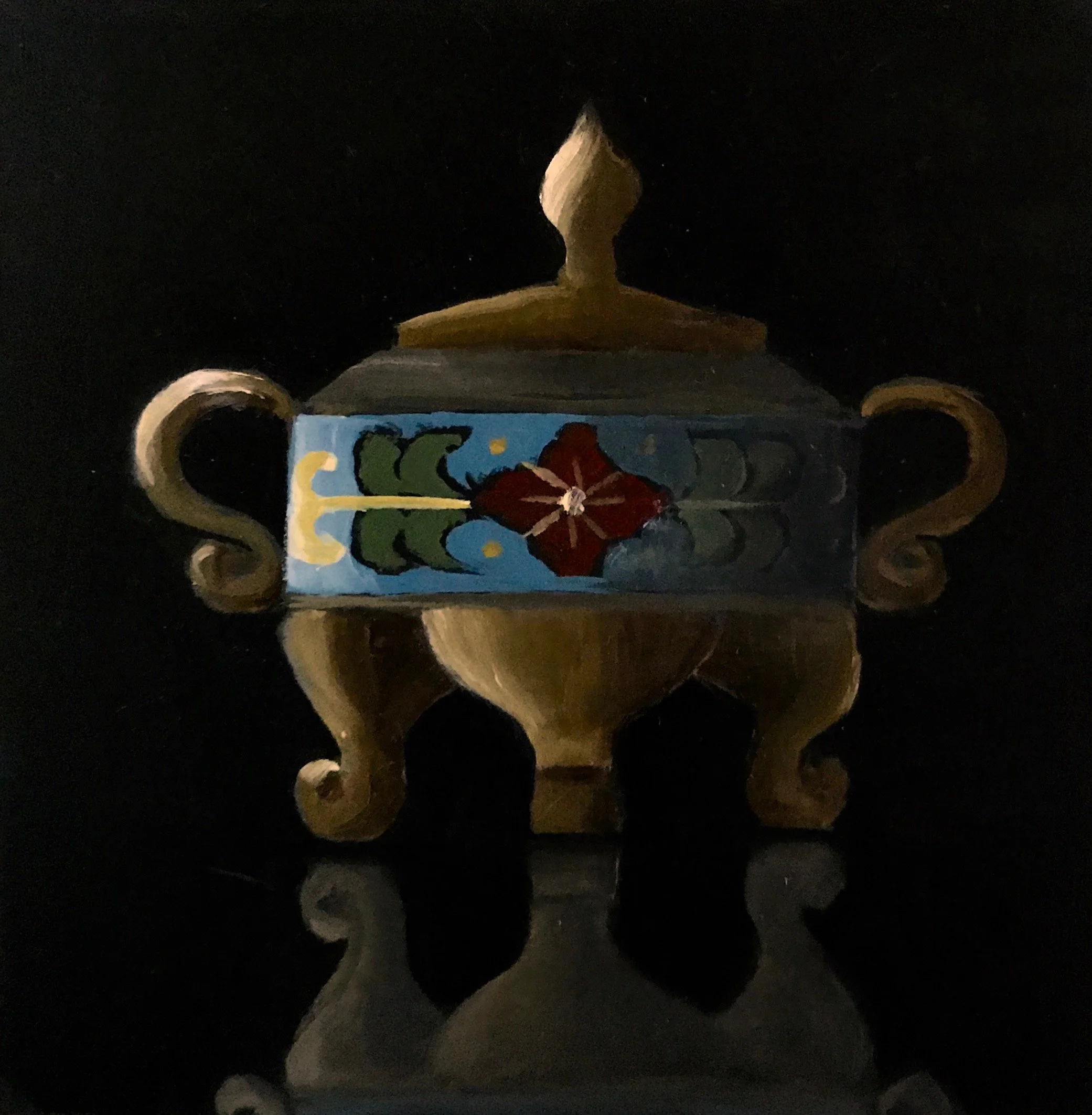 ThreeBronzeLegs6X6oilonarchivalpanel.jpeg