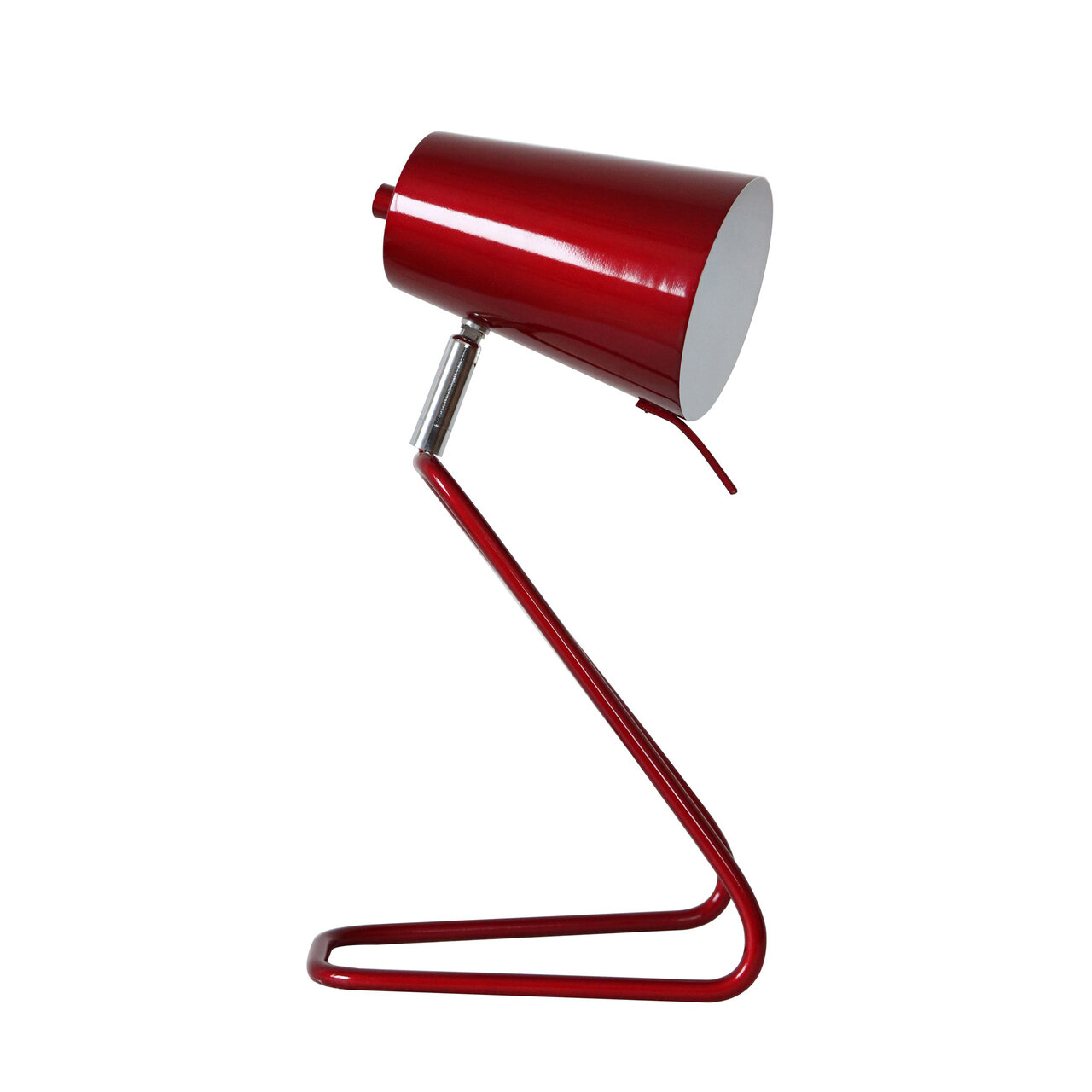 red desk lamp