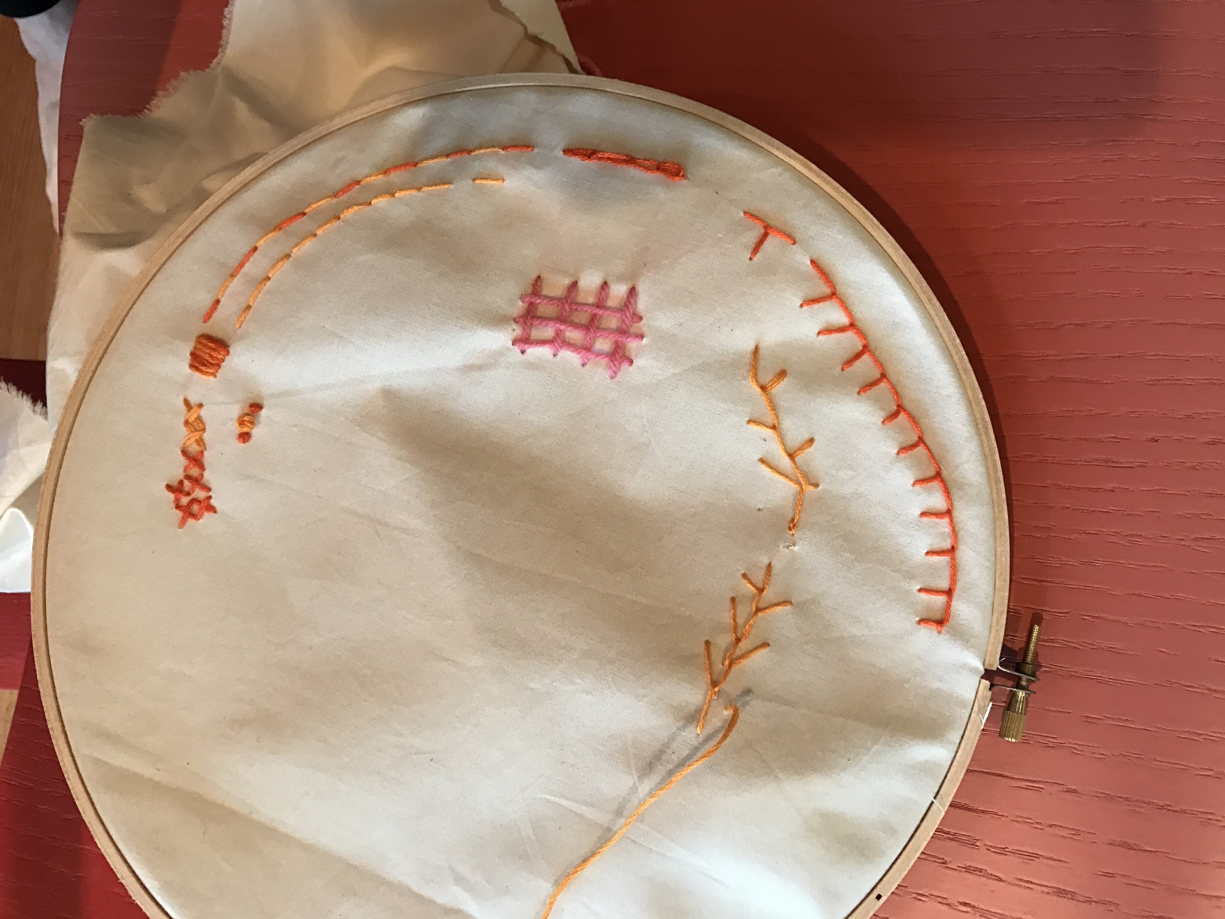 Embroidery sampler