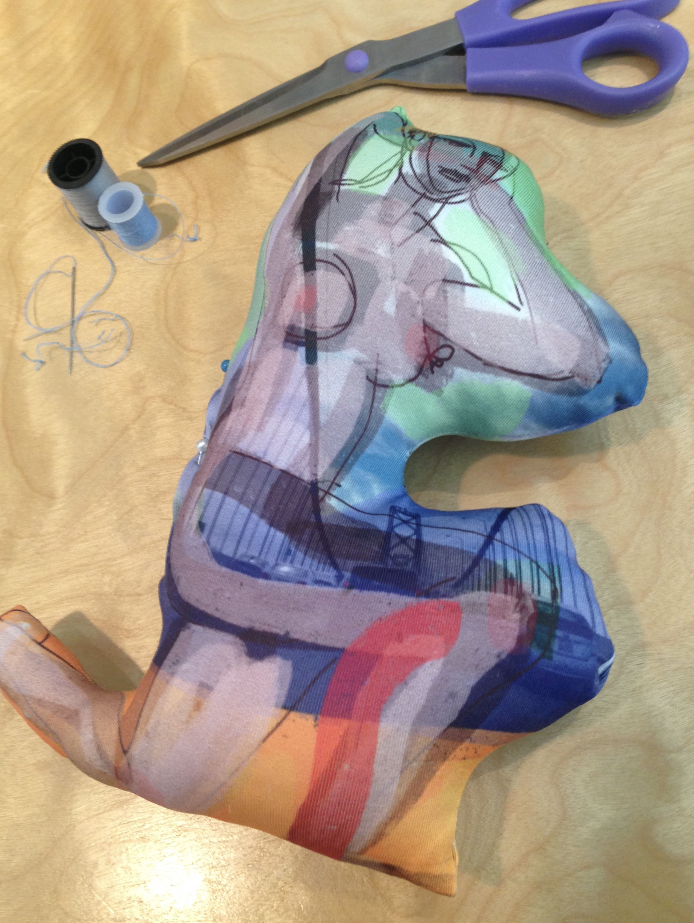 Stage one was this rag doll made from fabric remaining from my "1-yard dress".