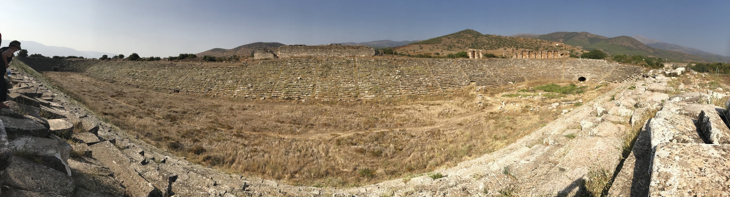Panoramic vista of a ruin. Miles of ancient cities.