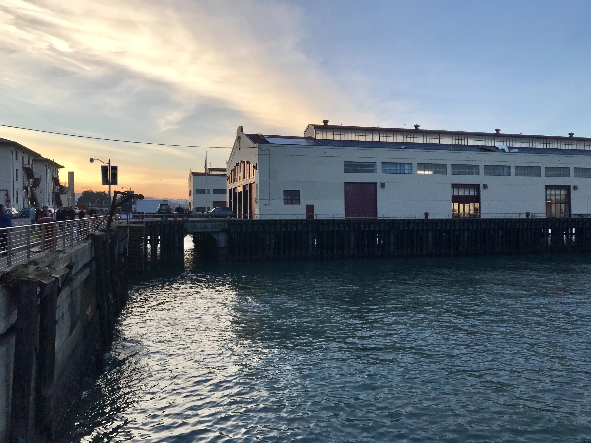 Fort Mason is always such a beautiful venue. I love the light on the water. The new SFAI Graduate Art School that shares the Cowell Theatre Pier now is an exciting visual art addition here. 