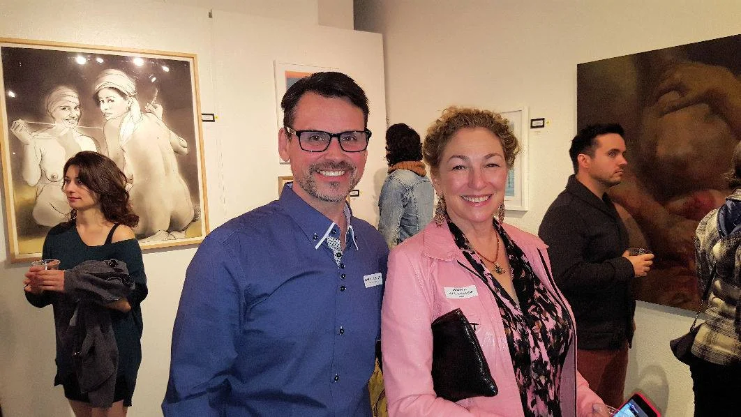 Reception with the gallery manager, Derek Hargrove
