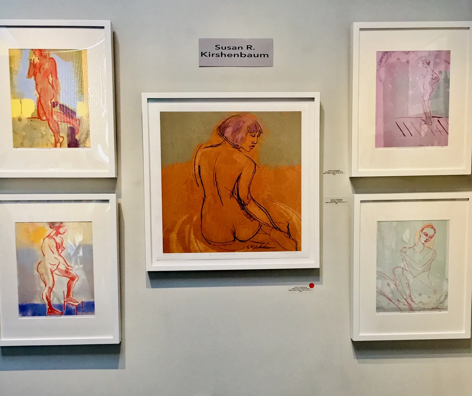 Here’s my wall at SFWA Open Studios 2018. The show of new work was titled “Peeling Back the Layers”.