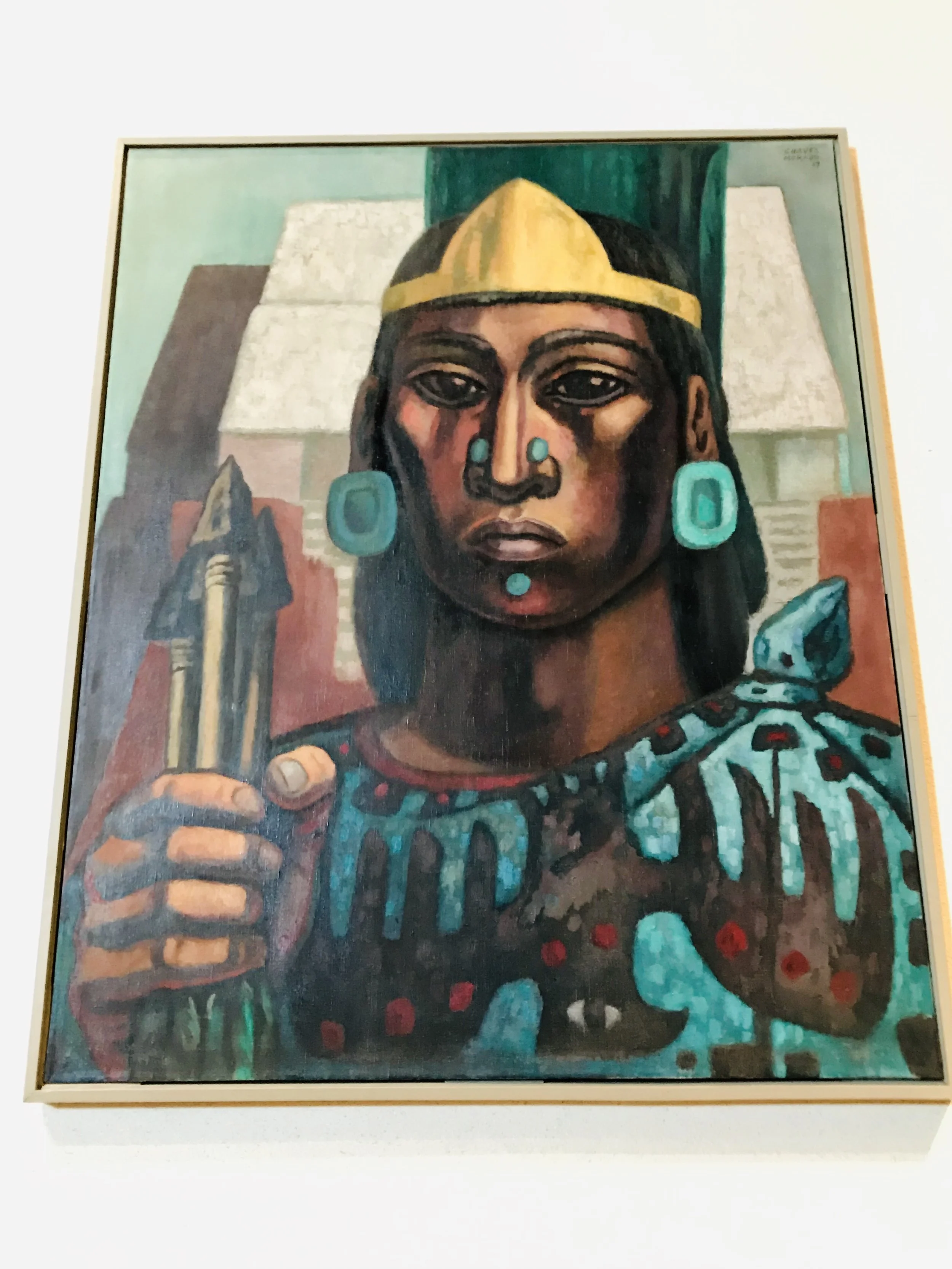 Here’s a contemporary painting shown in the Museum of Anthropology in Mexico City.