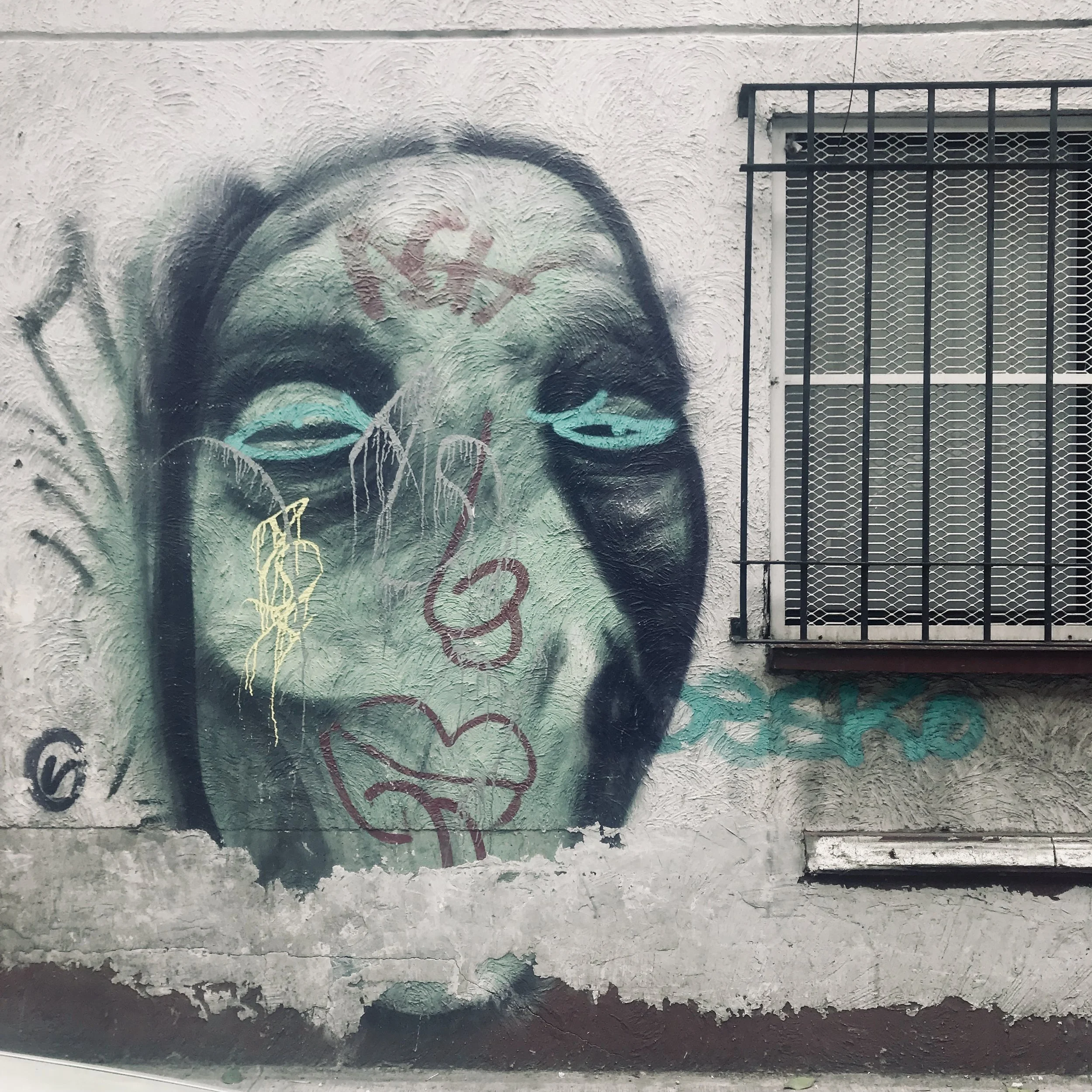 Graffiti and art mixed composition