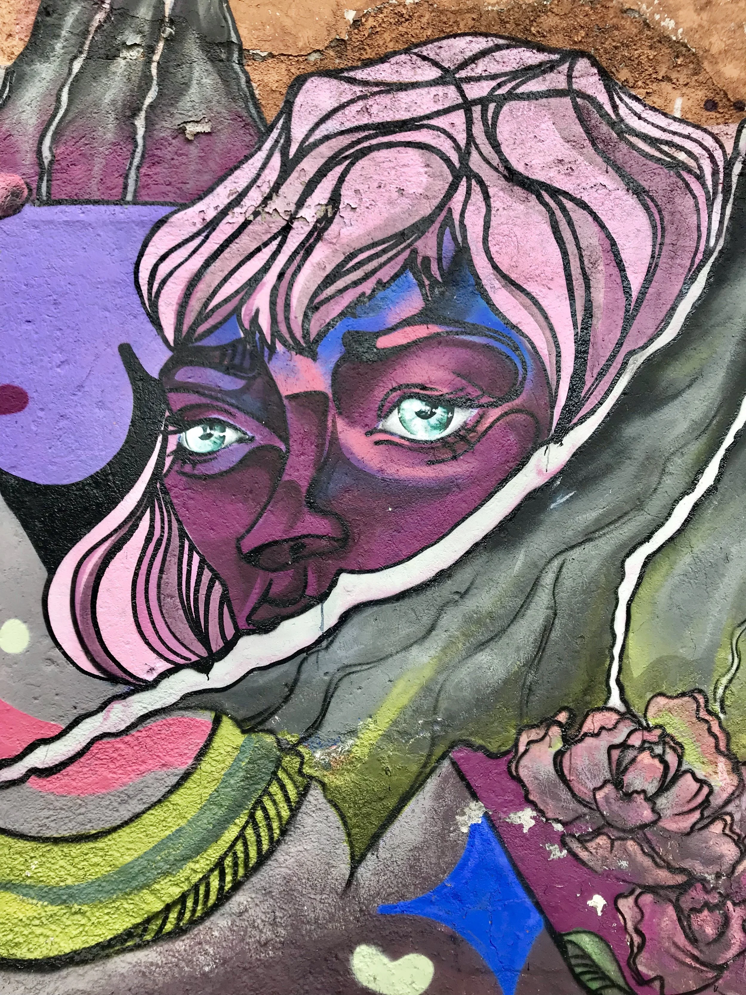 A portion of a large wall in a great palette!