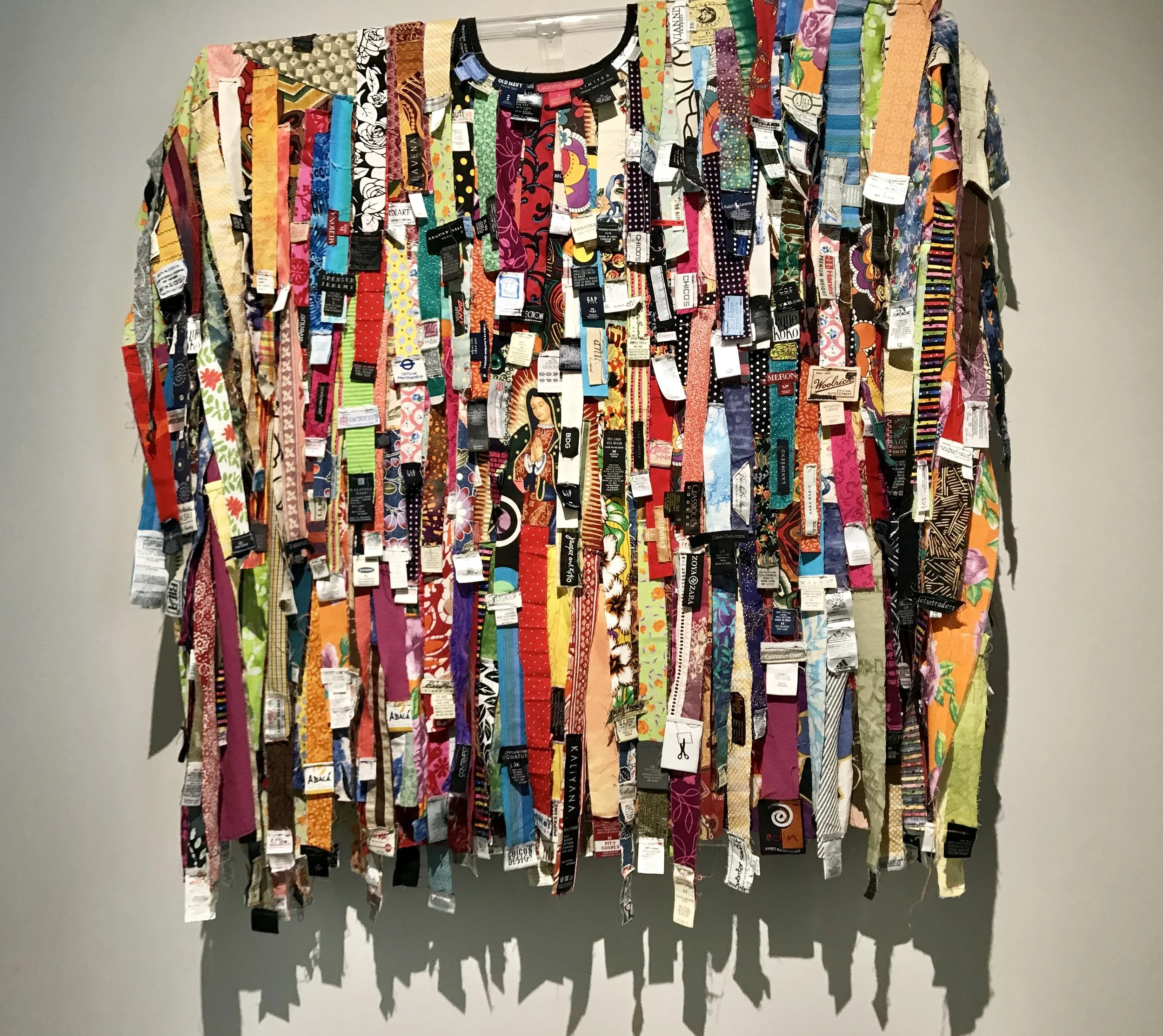 Contemporary yet so tribal in feel…All made of labels! This piece was a fav of mine in the Museum of Crafts in Mexico City.