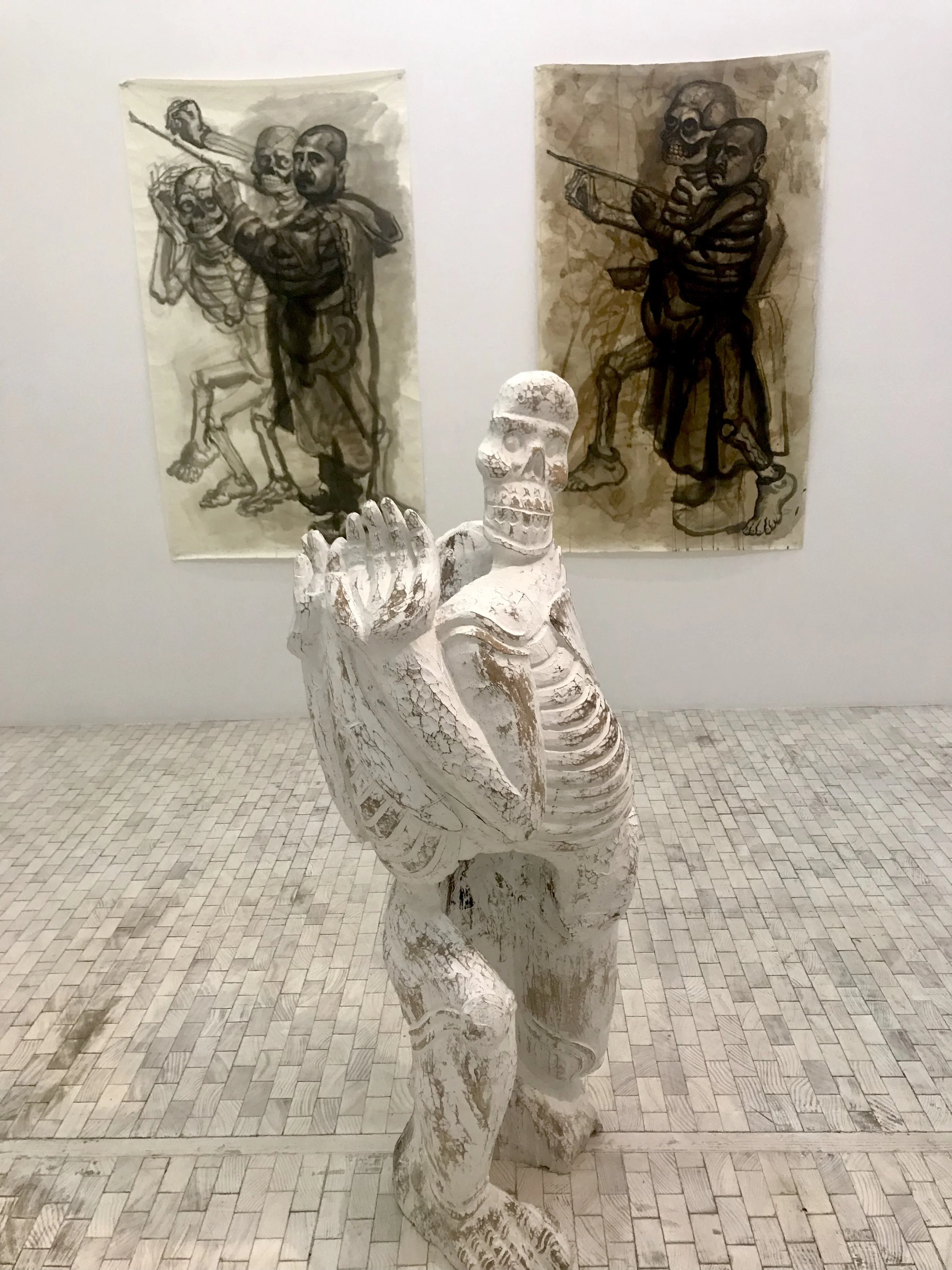 A huge contemporary art exhibit by xxx at Jumex in Mexico City.