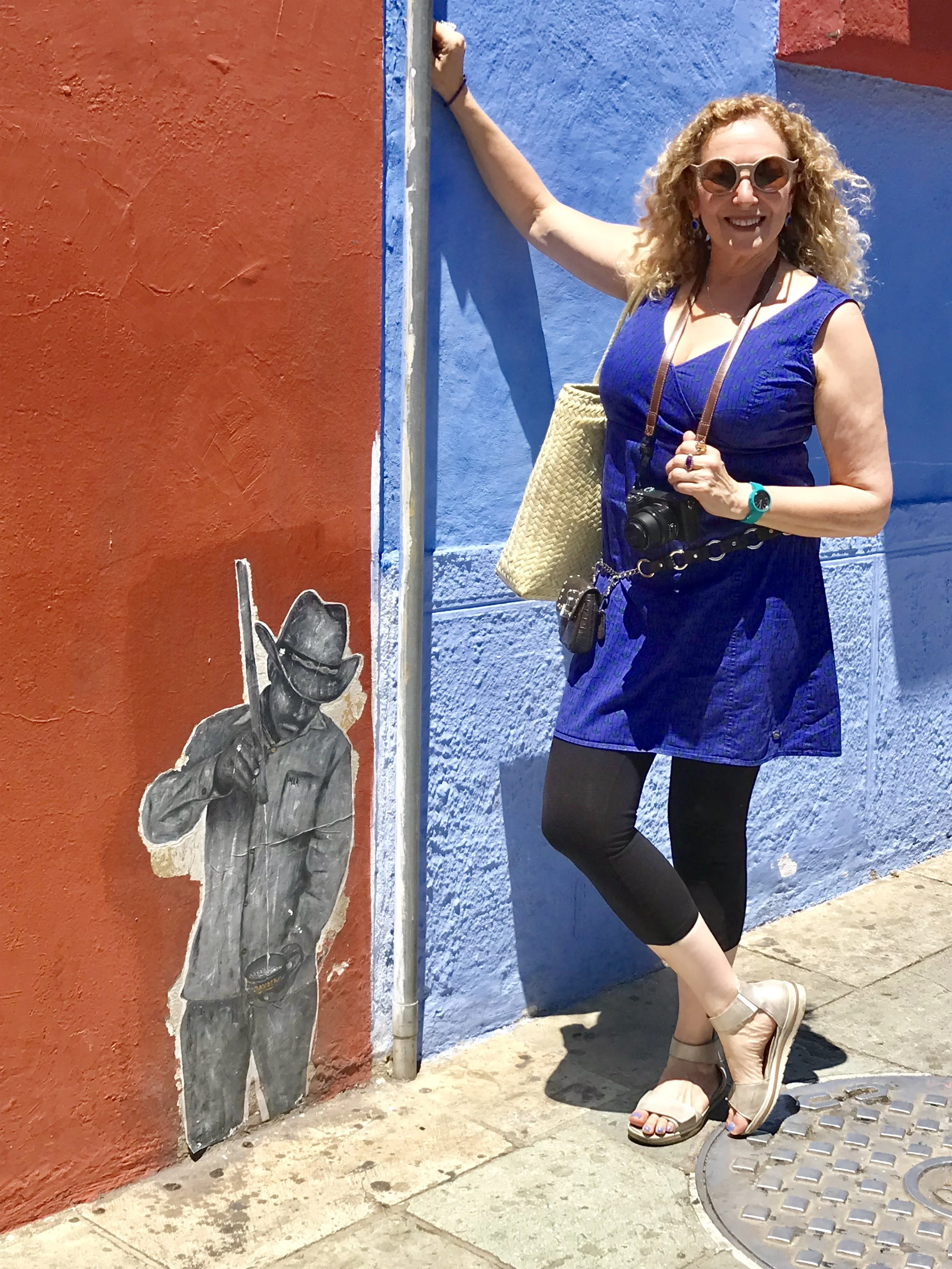 Everywhere in the Historic District of Oaxaca there’s gorgeous, rich color - in the wall paint and added bonus of attractive graffiti art.