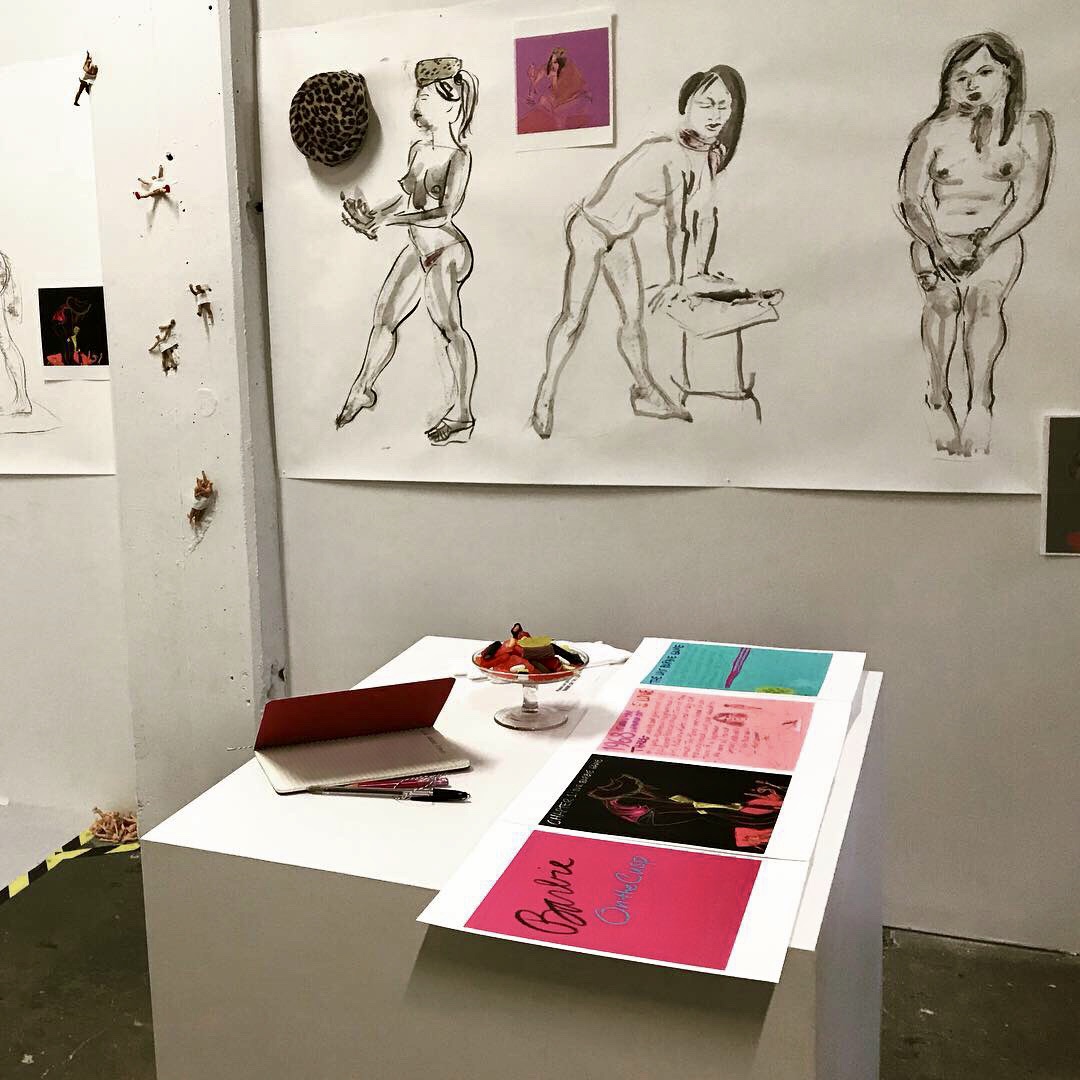 The art book version of the story laid out for reading with a “write your own” notebook next to it.