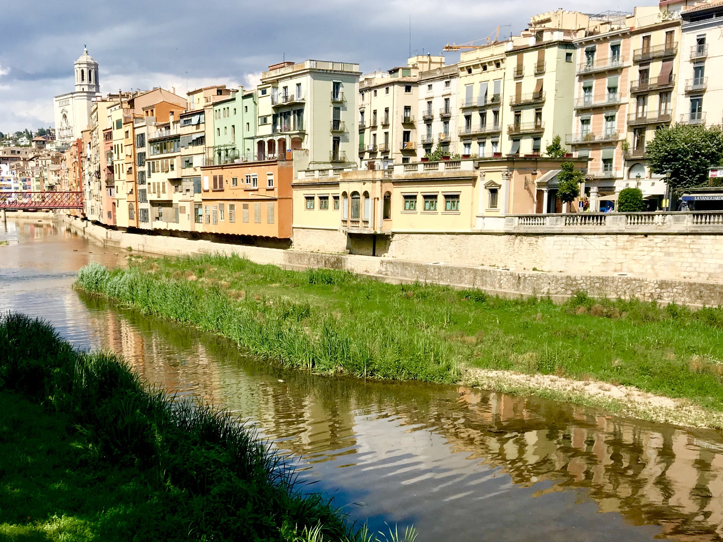 Classic day view of Girona along the Onyar River, one of three rivers here (like my home town of Pittsburgh, PA).