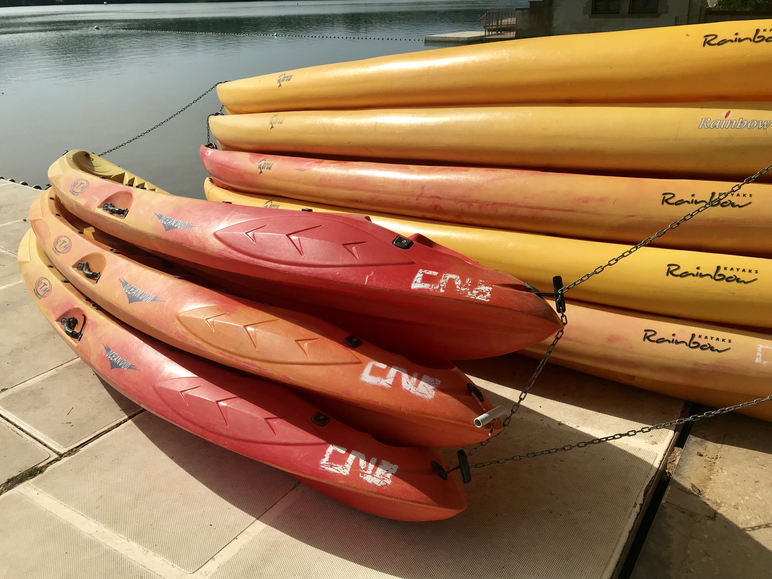 Rental kayaks are ample in Banyoles.