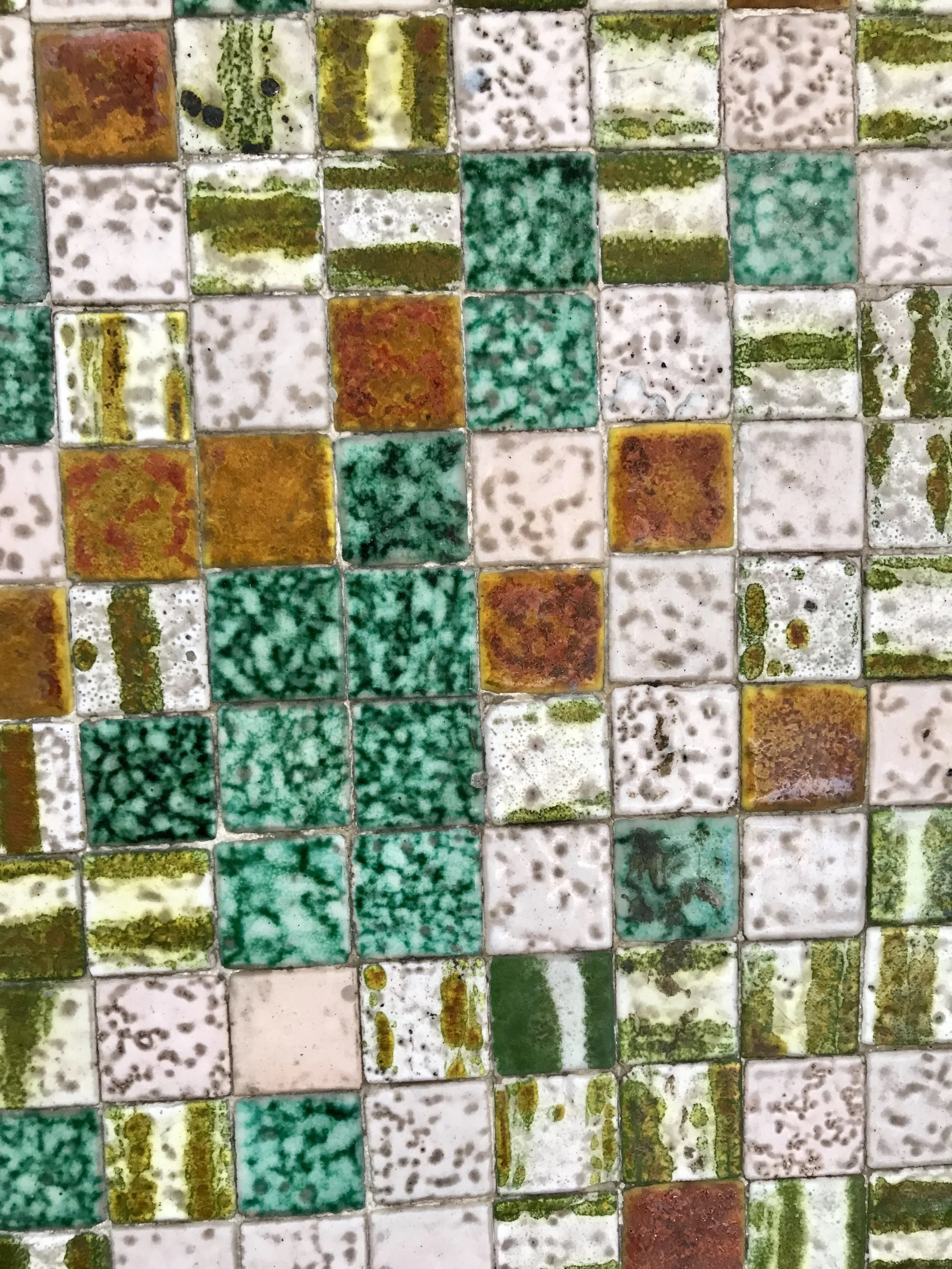 Mosaic tiles set into exterior walls, 20th Century, Pyrenees