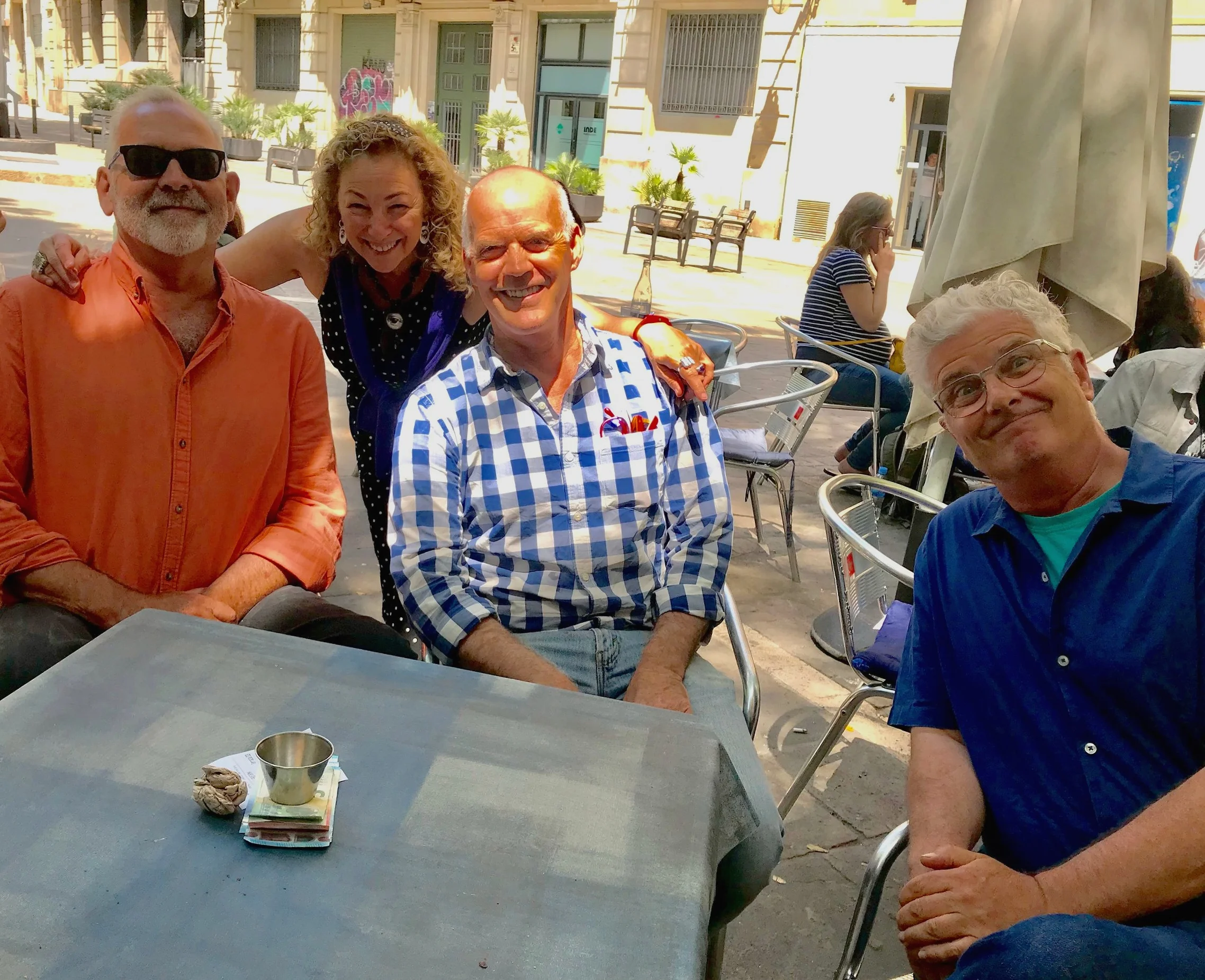 In BCN with Martin (mosaic artist & teacher), UB, & Will.