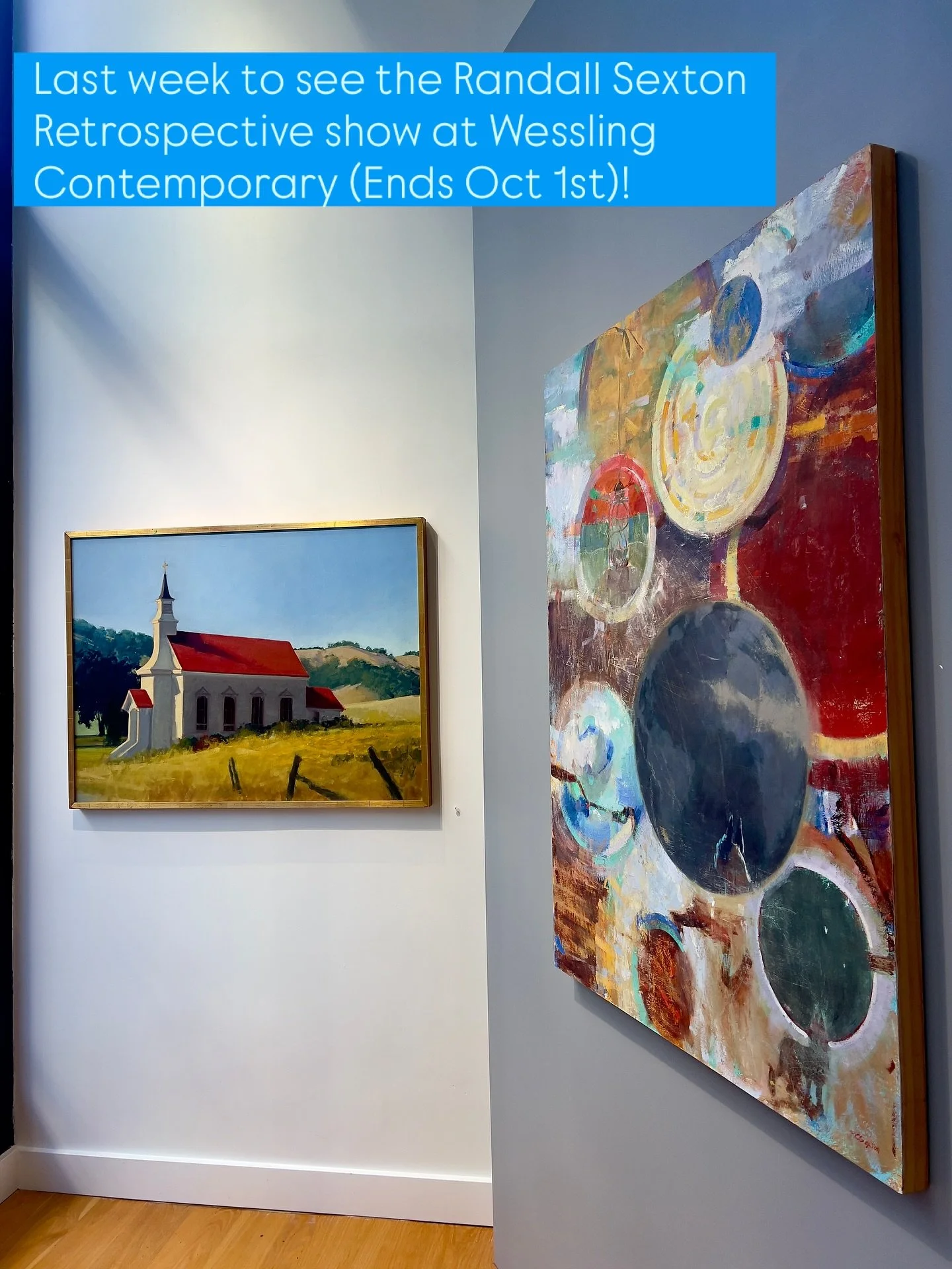 Don't miss Randy's retrospective! A solo show of paintings by the late Bay Area award-winning artist, teacher, and mentor. The exhibition is at Wessling Contemporary at 39 Grant Ave near Union Square SF. Experience much of his work from the early 90s