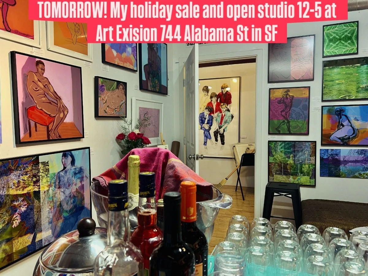 Don't miss...
ART EXPLOSION STUDIOS
HOLIDAY ART SALE &amp; PARTY
Sunday, Dec 7, Noon-5pm
744 Alabama Street, SF (btw 19th-20th Streets).
Visit all 3 floors of artists to experience our best Holiday Event yet! Savor drinks, snacks, decorations, art, a