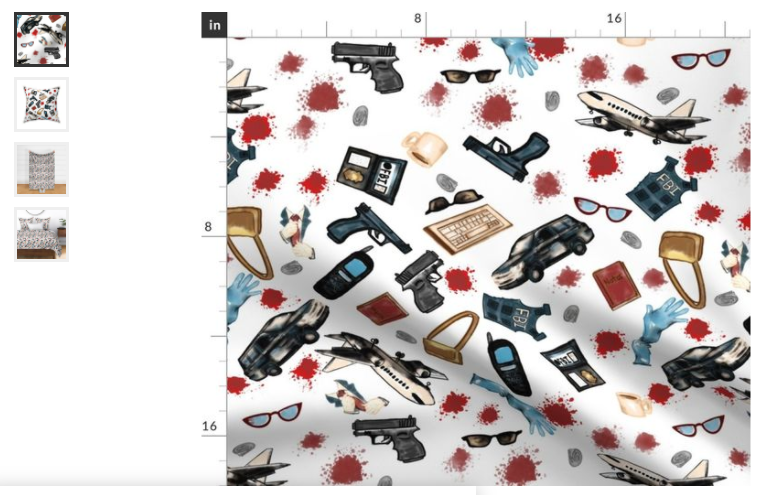 Spoonflower criminal minds fabric