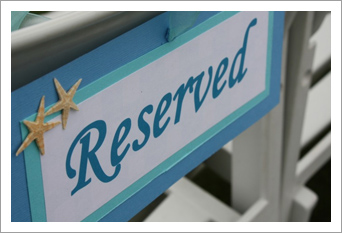Seaside Reserved Sign