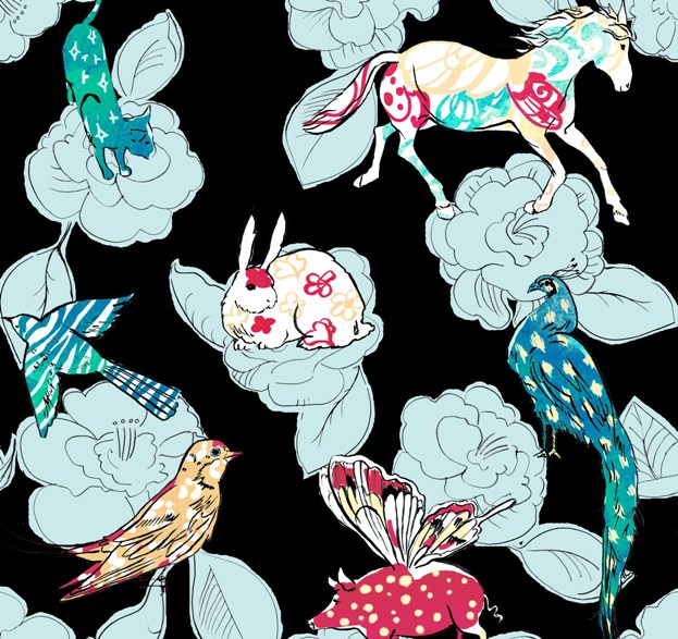 Exotic Animals Print for Apparel