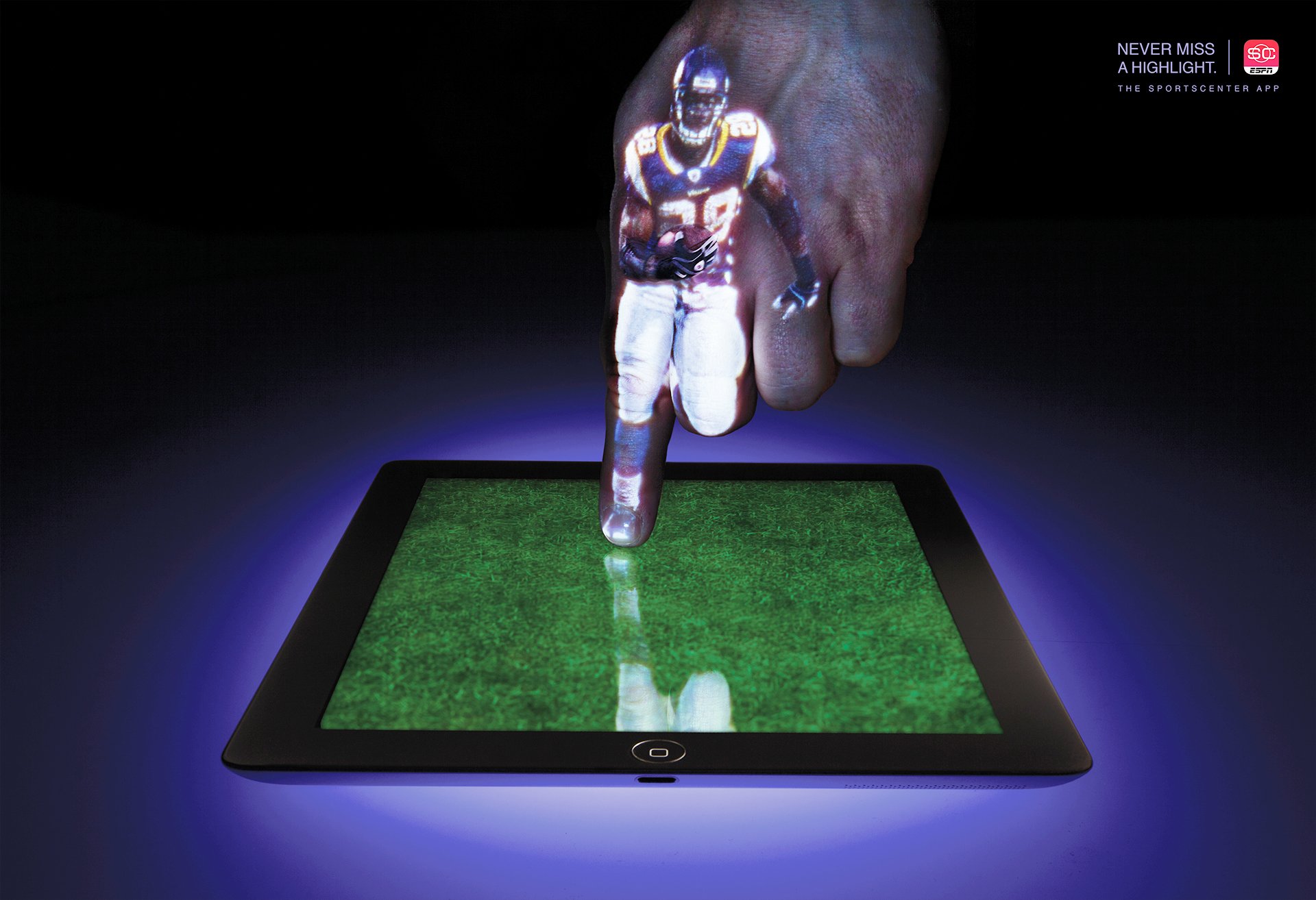 ESPN Sportscenter App "Never Miss a Highlight"
