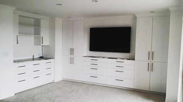 Built in dresser! # vanity # dresser #builtins #granitetops #woodwork #woodworking #cabinetry #architecturalmillwork #premierwoodworkinc