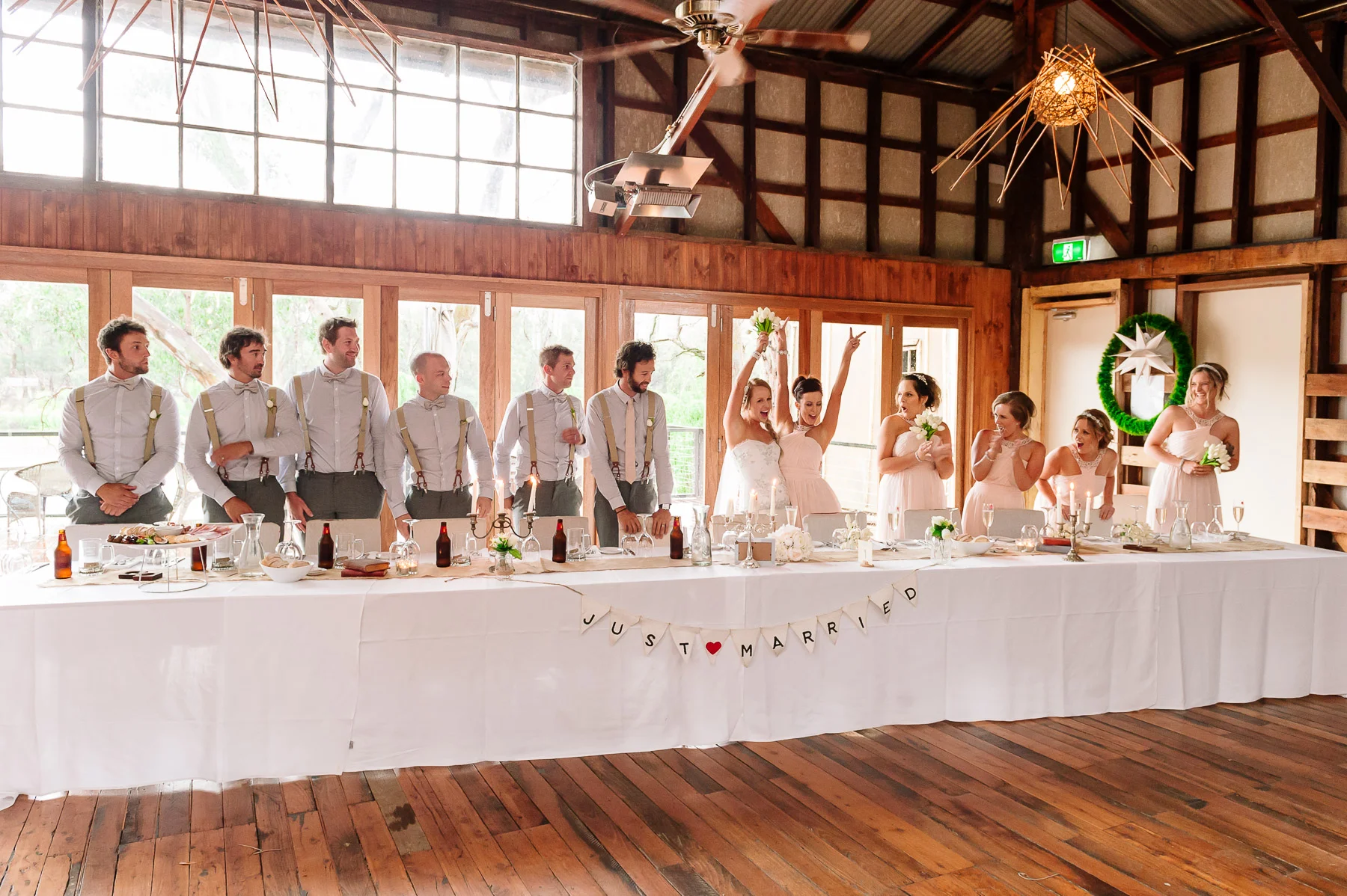Perricoota Station Bridal Party Packing Shed