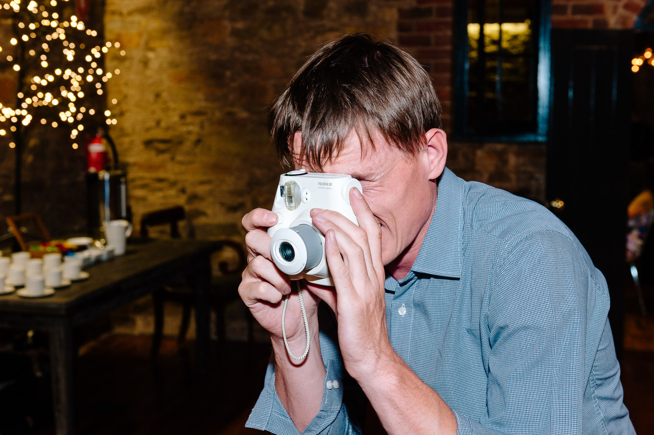 Justin's always happy to help guests with a Polaroid shot!