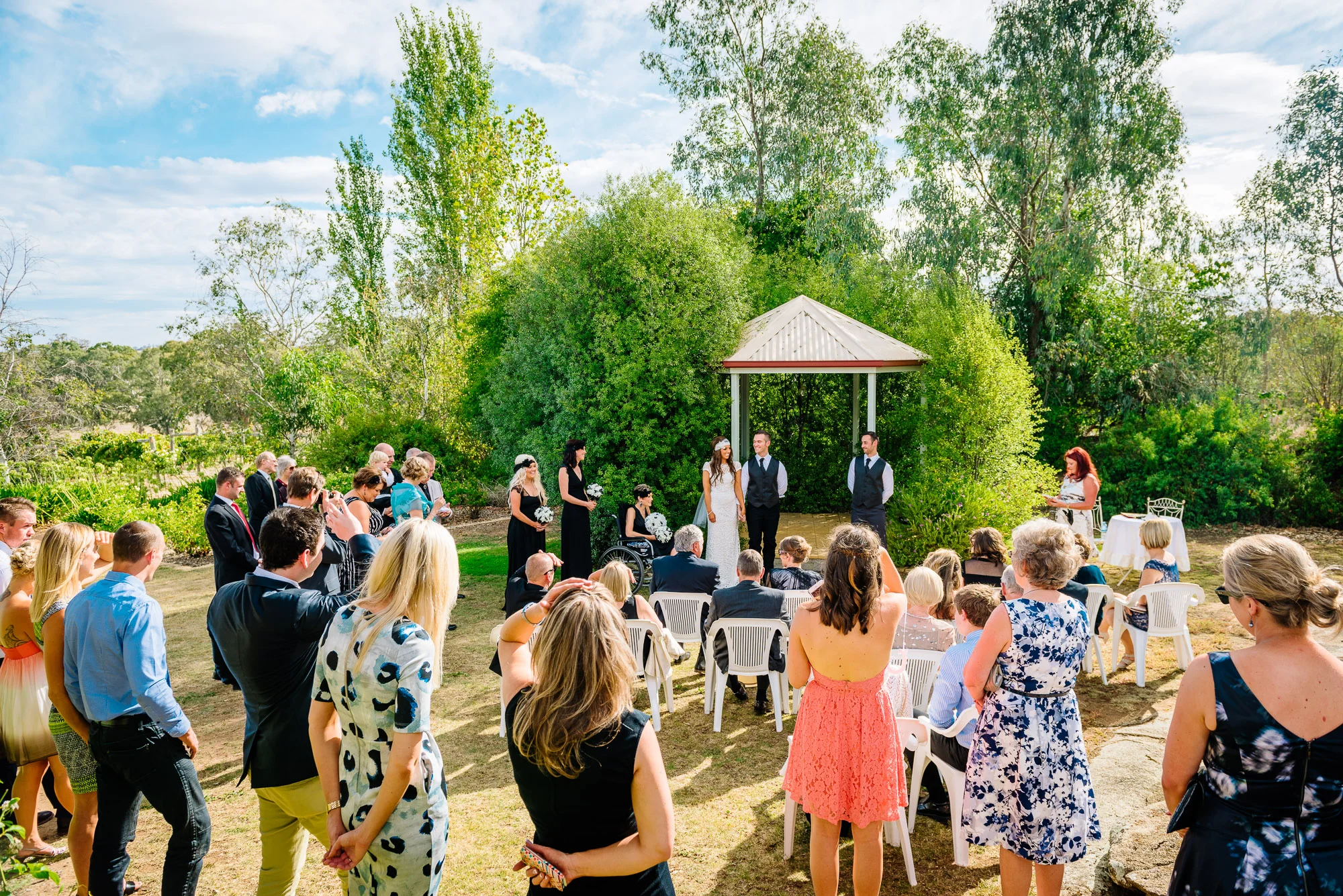 Monique and Doug's ceremony at Big Hill Vineyard