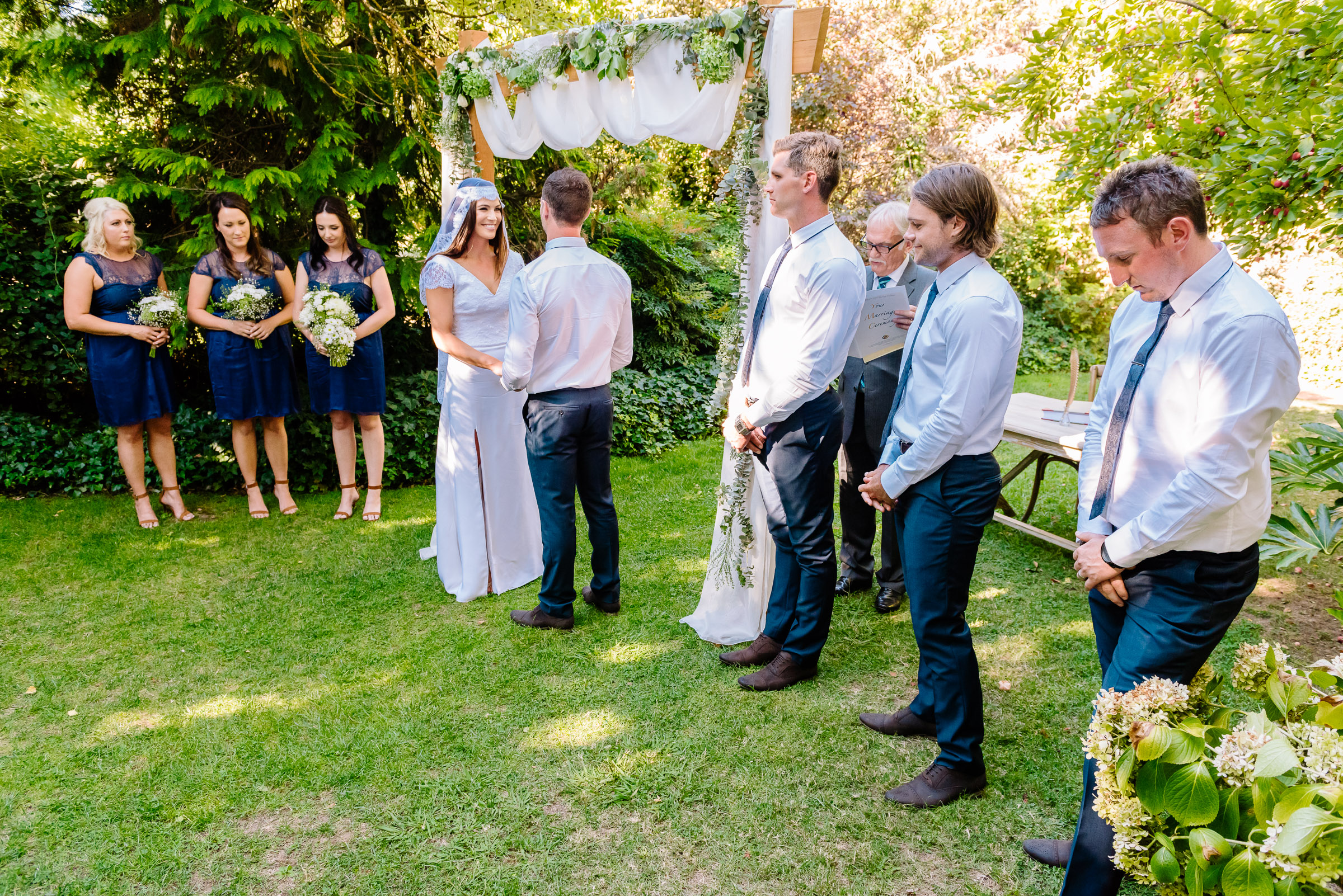 Carly and Daniel's outdoor ceremony at Chateau Dore Winery in Bendigo