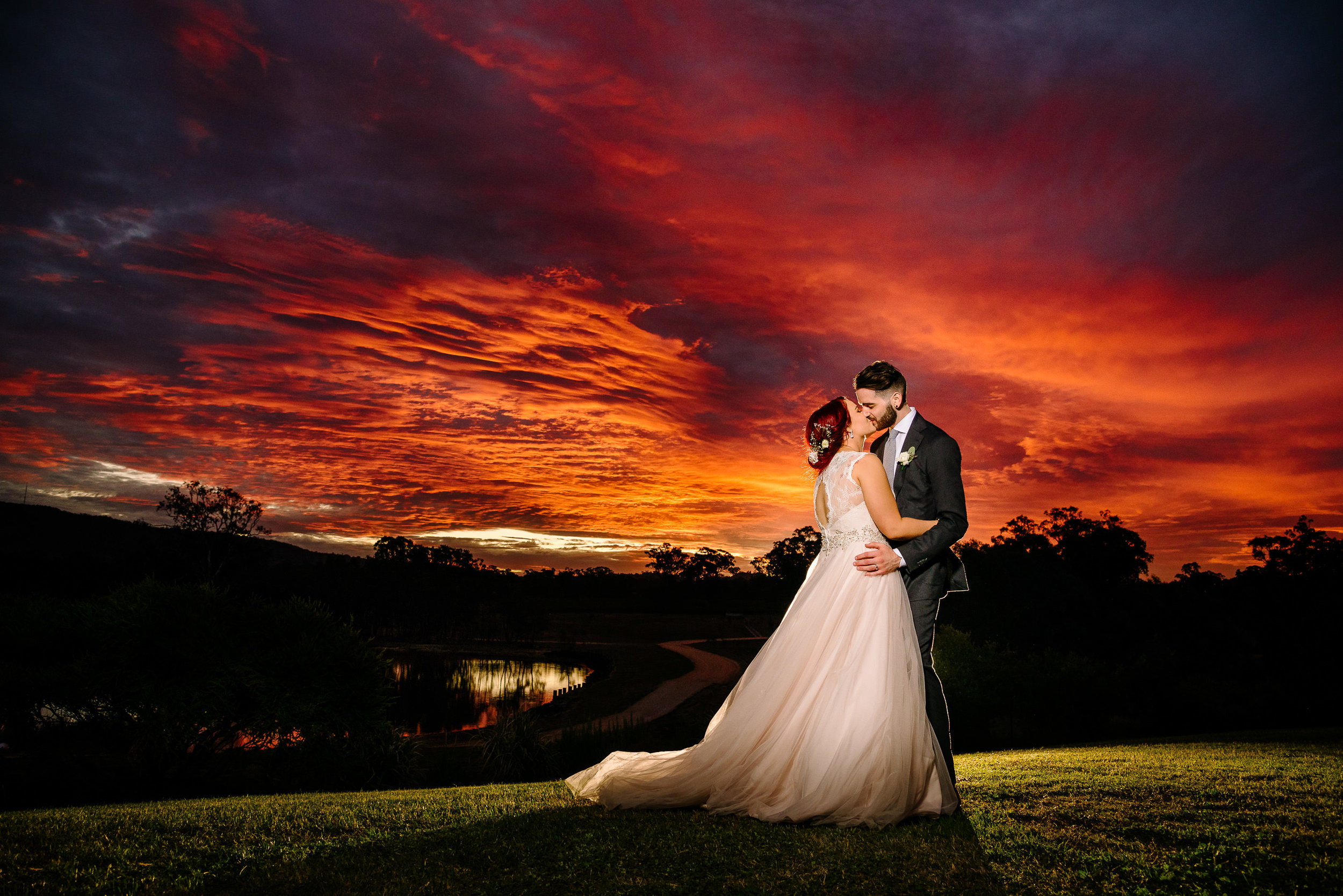 Sunset Wedding Photography at Sutton Grange Winery