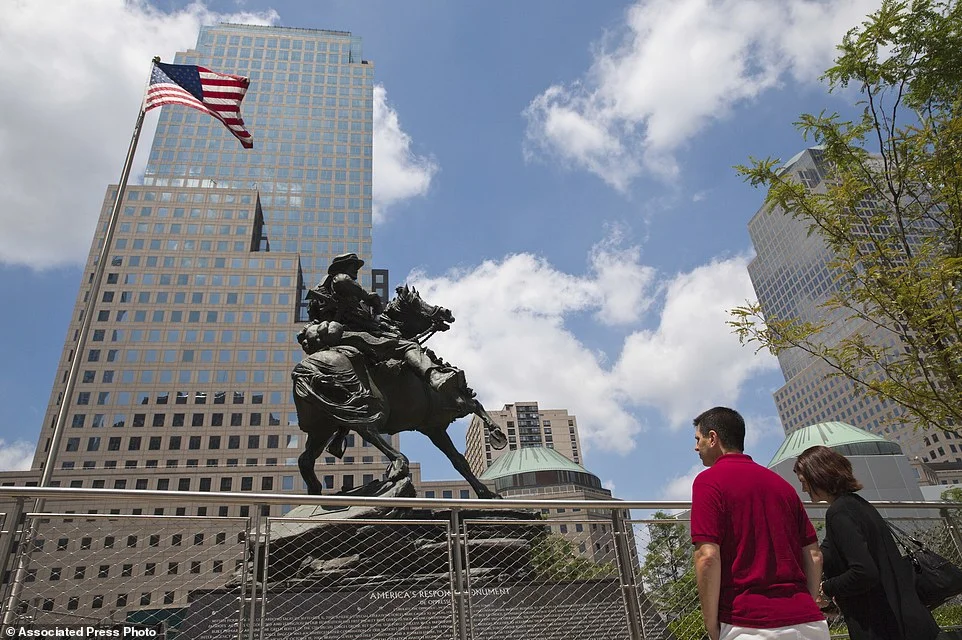America's Response Monument bronze sculpture in Liberty Park