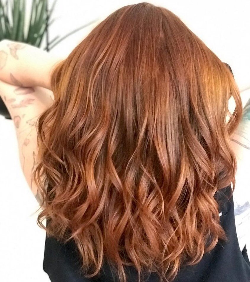 🧡Beautiful Copper Auburn beauty by @elvis_tess_the_mess 

#copperhair #auburnhair #ballardseattle #seattlesalon