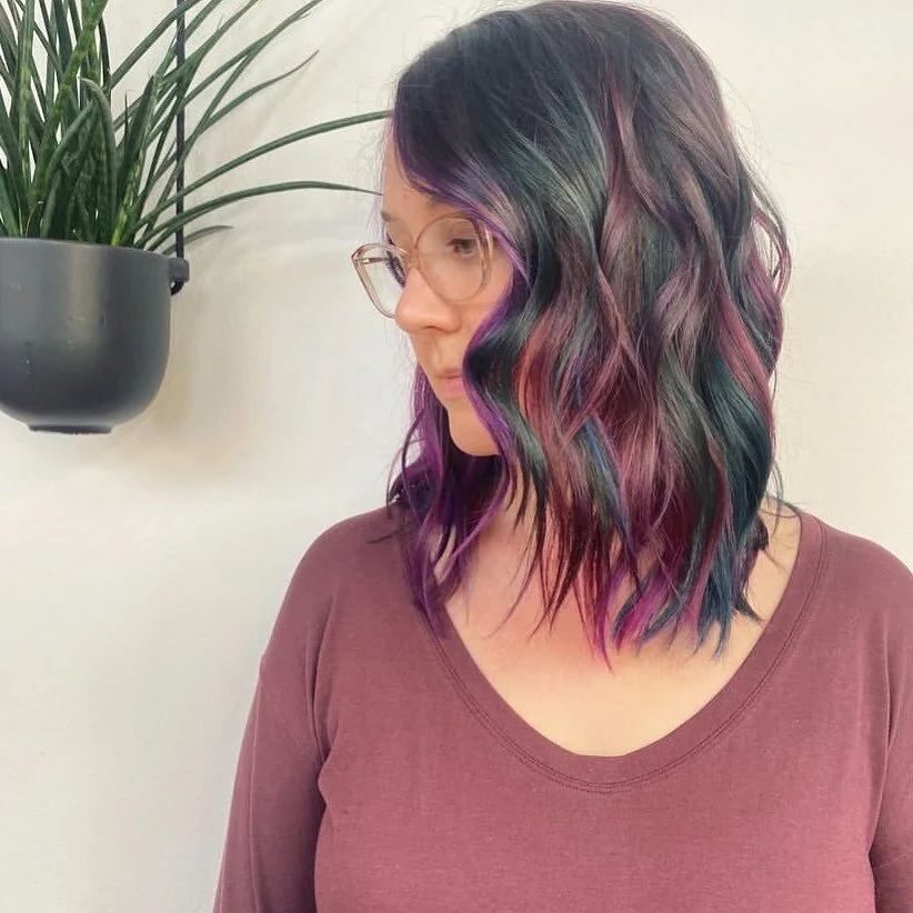 @loveyourhairbyangie delivering the perfect jewel tone balayage 🧚🏼&zwj;♀️