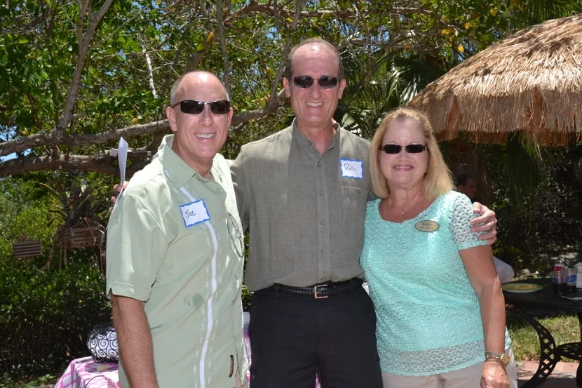 Board Member and volunteer Dr. Joe Chirillo and Executive Director Beth Harrison congratulate our Physician Volunteer of the Year 2015 Dr. Rob Gutierrez.