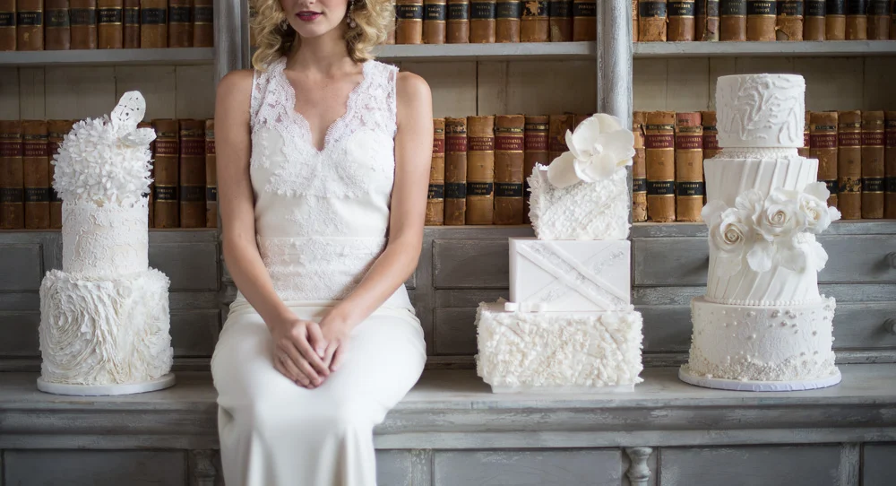 Wedding Cakes Inspired by BHLDN Wedding Dresses | RooneyGirl BakeShop