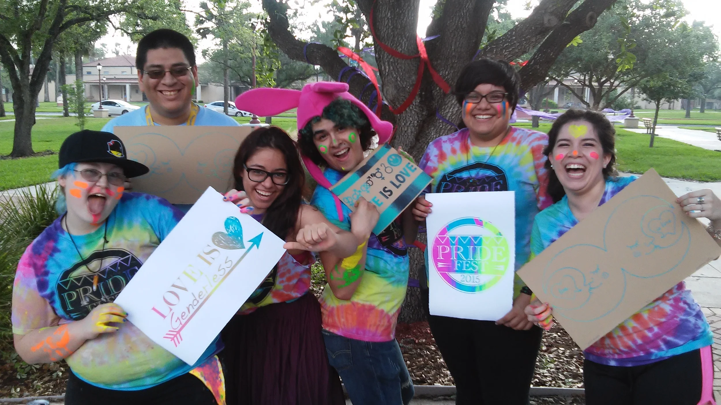 Art students celebrating our 1st Annual Pride Festival