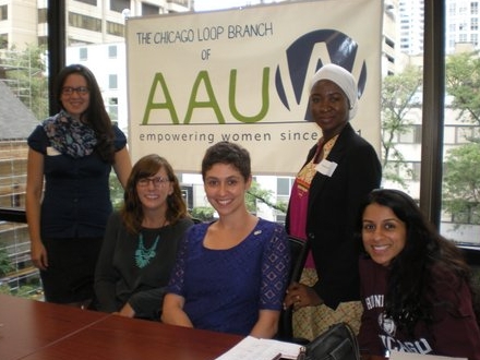 Gathering with my fellow American Association of University Women (AAUW) postdoctoral research award winners in Chicago in 2016.