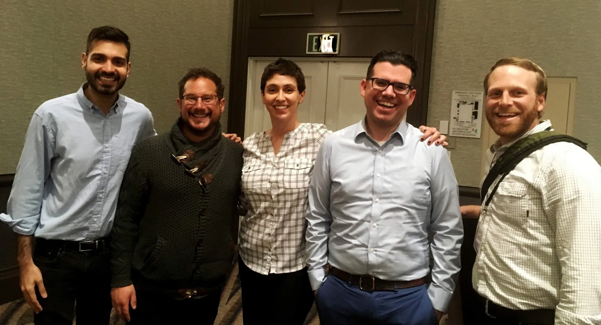 My fellow roundtable discussants and I (center) at the Annual Meeting of the Western Political Science Association held in San Diego, CA, in April 2019. Our topic: Teaching Environmental Politics Radically, from an anti-racist and anti-colonial perspective.