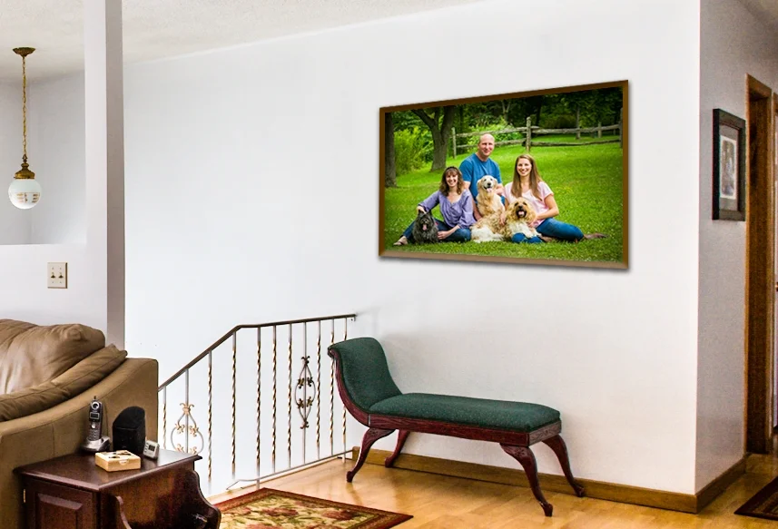 Consider where you would like to display your family portrait.