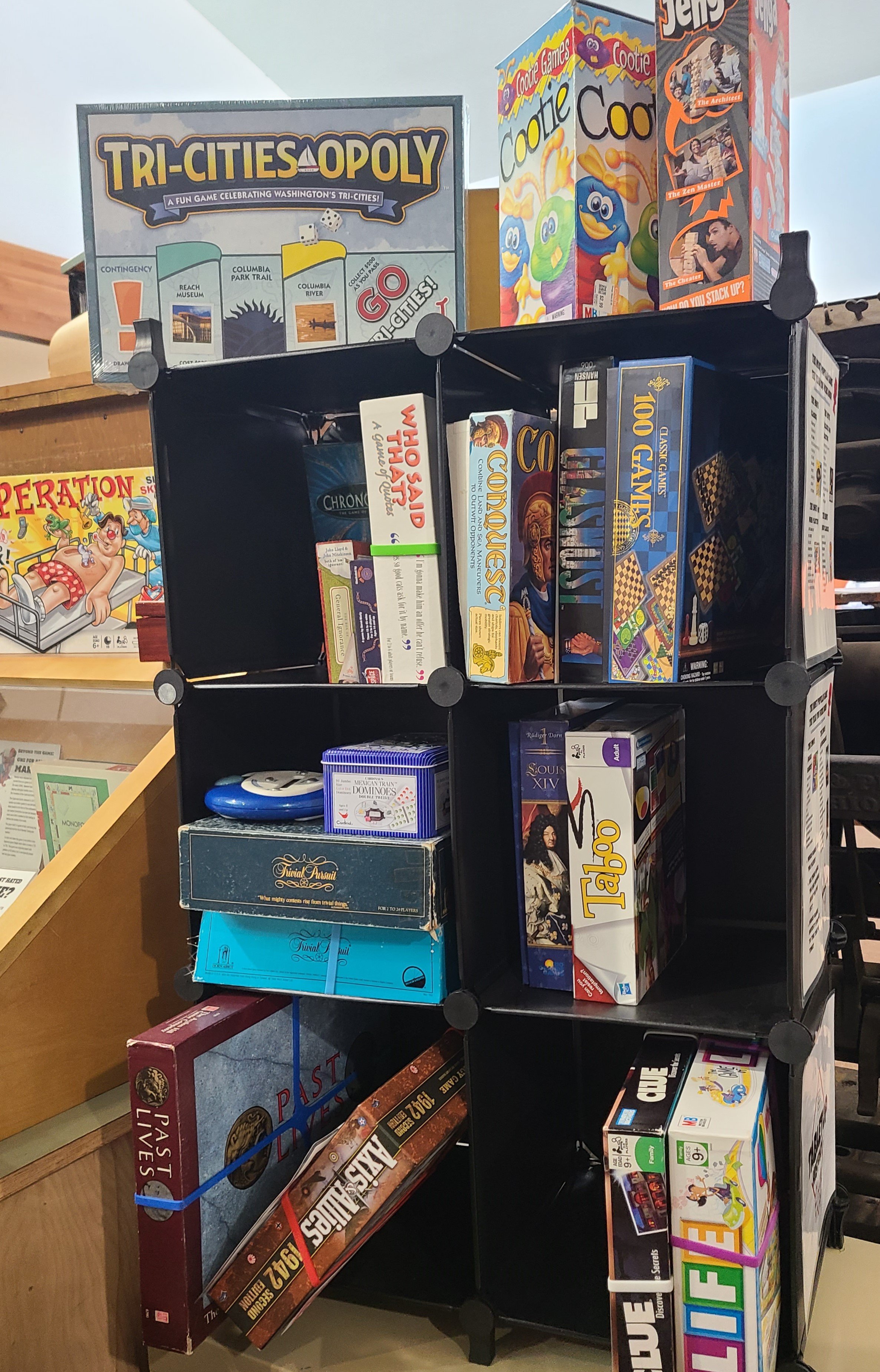 Our collection of board games are available for play