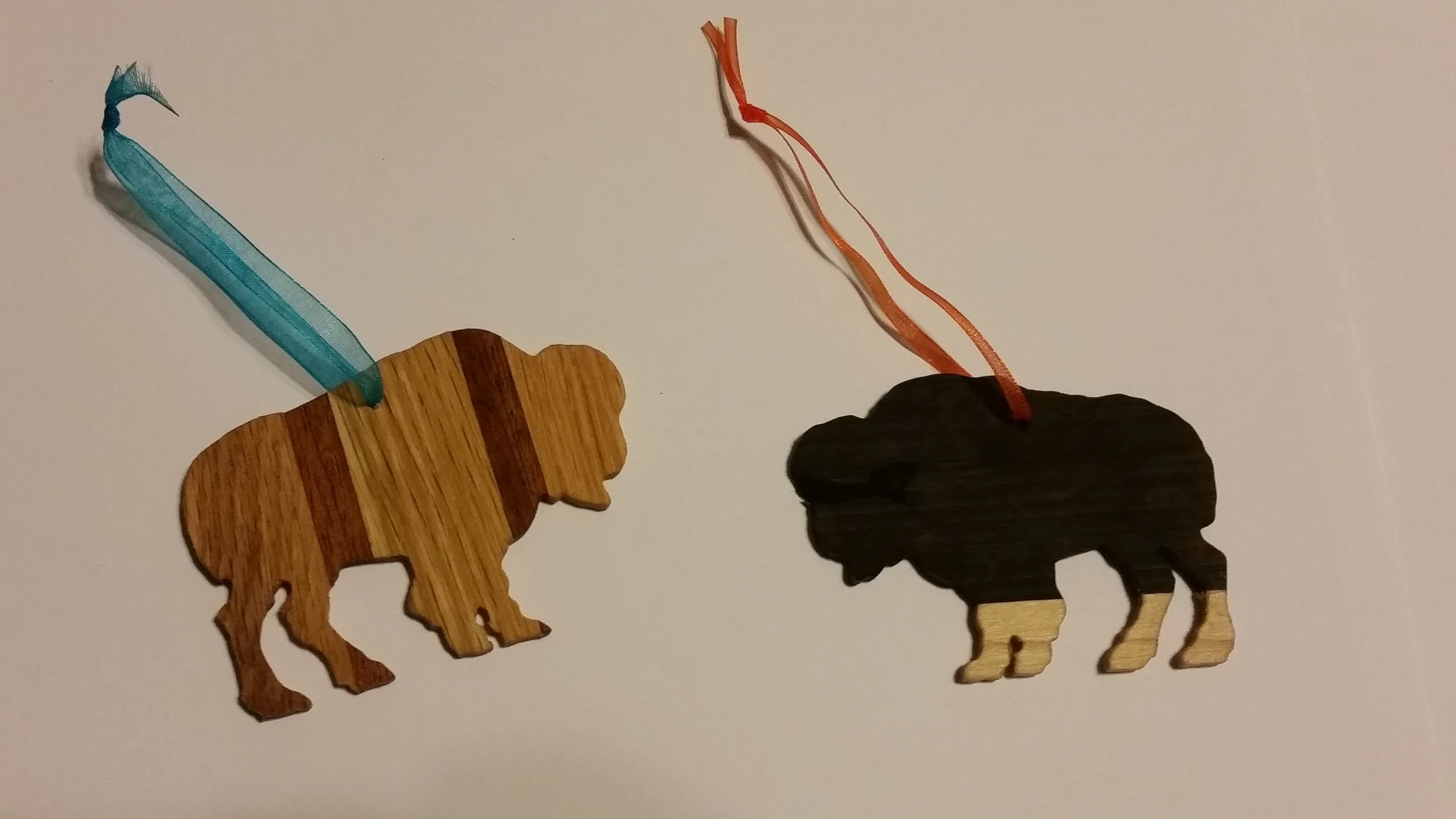 Buffalo shaped ornament