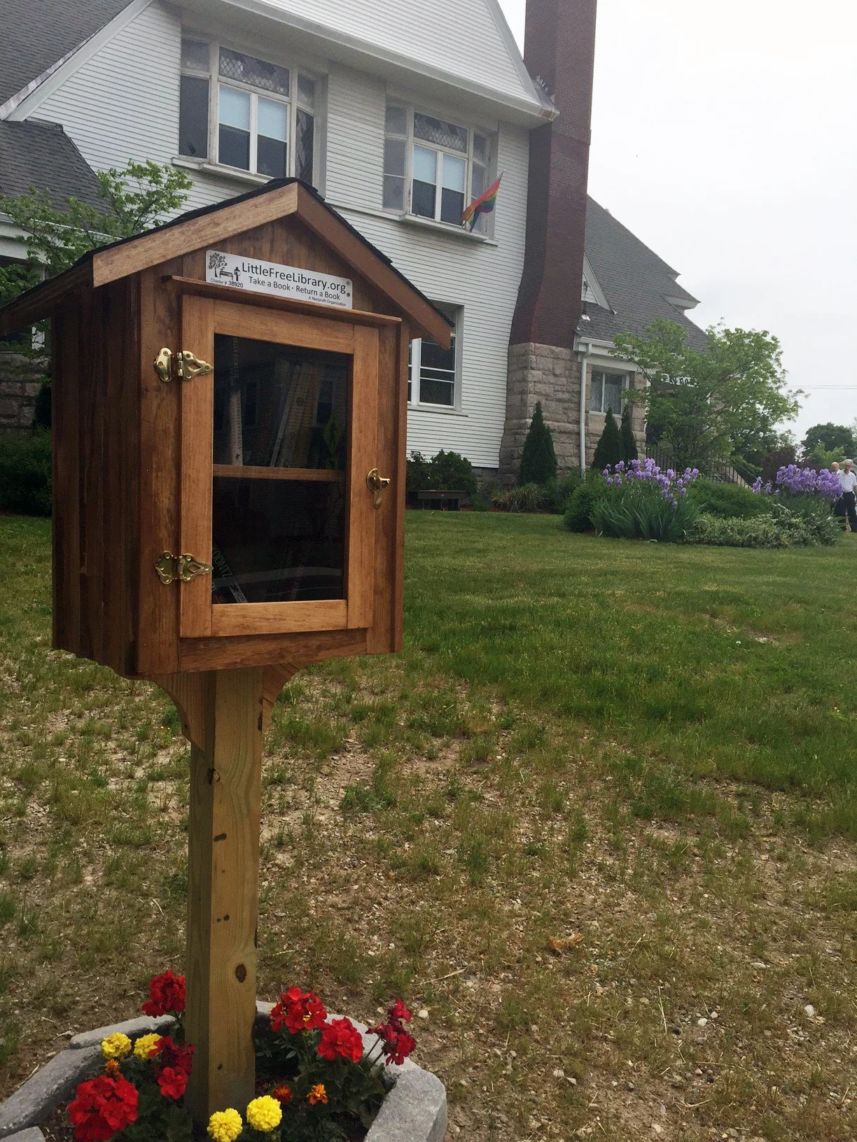 Come visit our Little Free Library right on the front lawn!