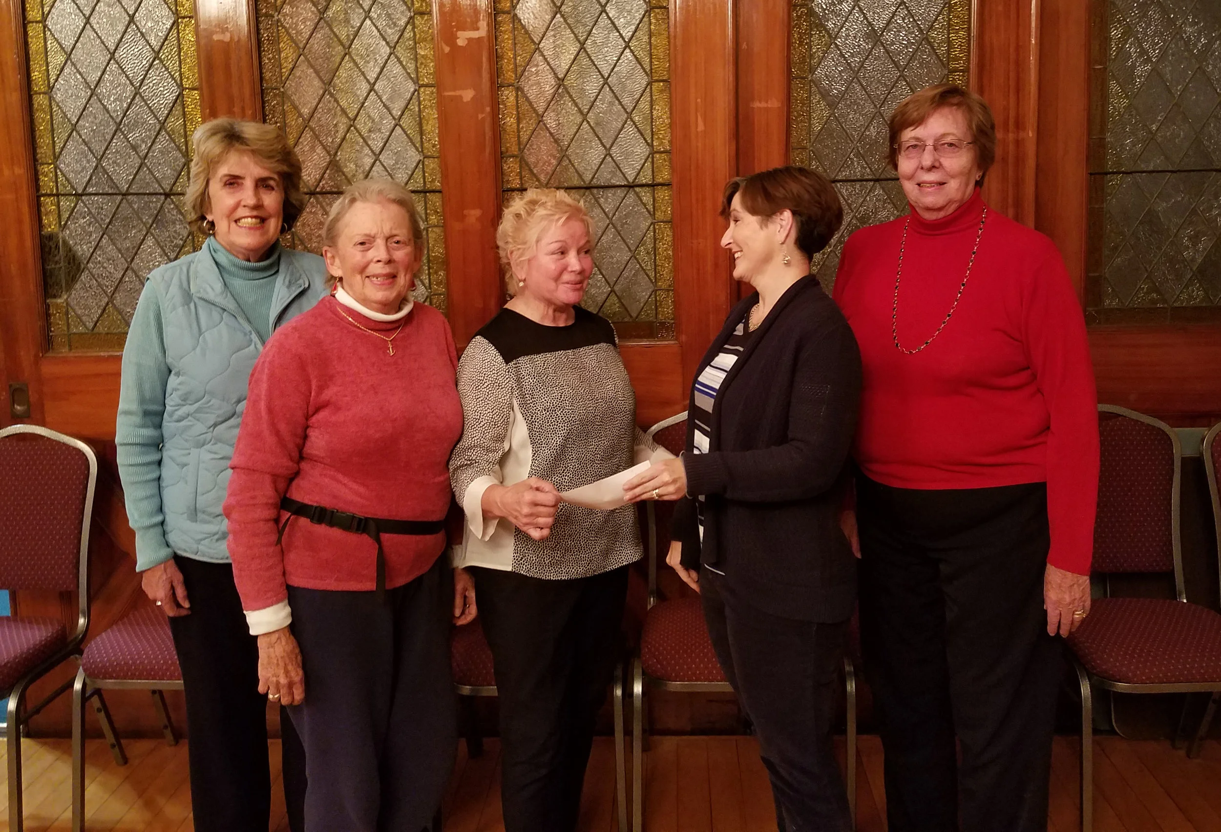 FFC presents a check to Barbara Steele, President of FISH